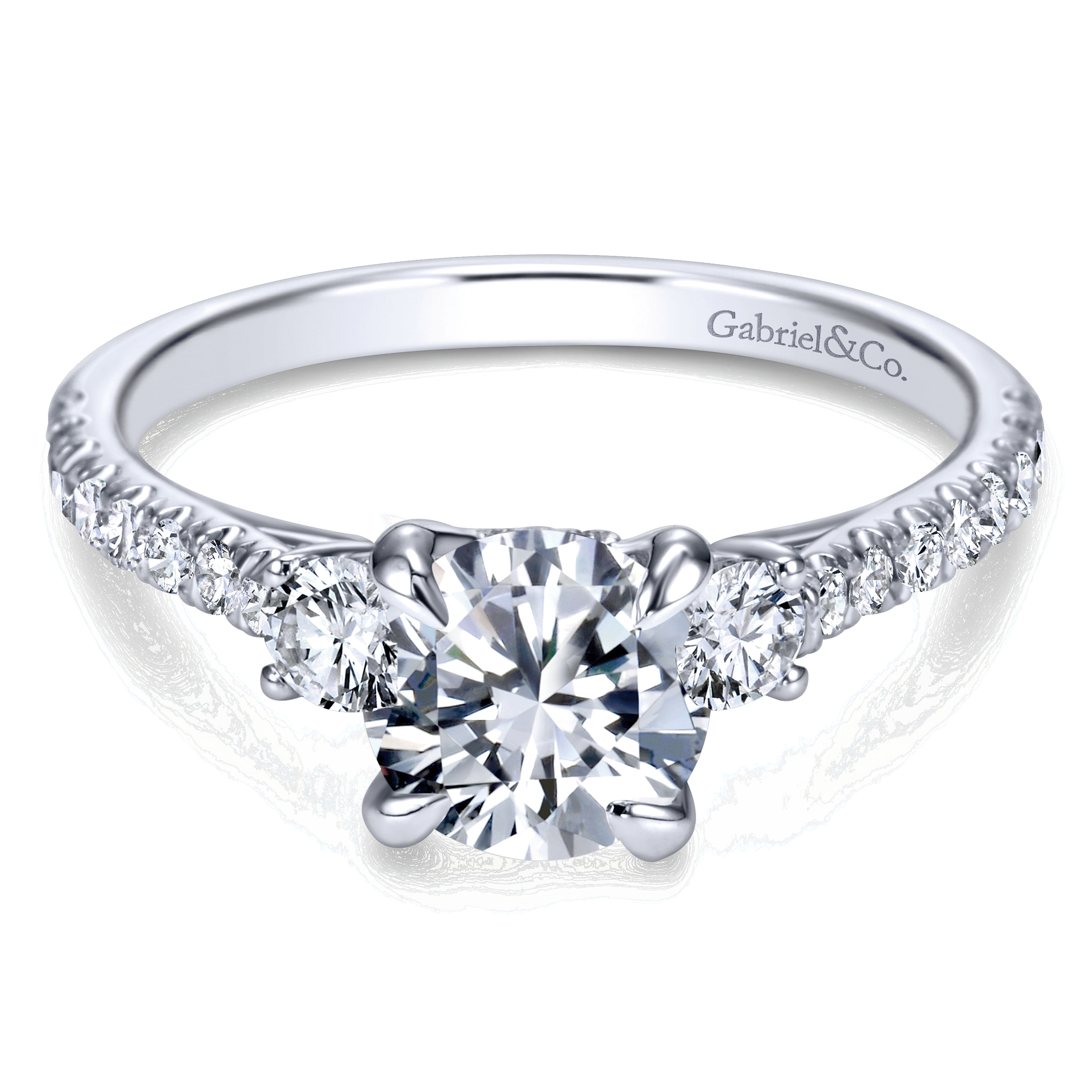 14k White Gold Diamond 3 Stones 14k White Gold Diamond 3 Stones