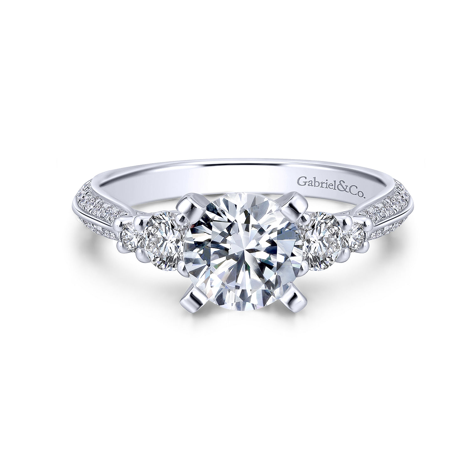 14k White Gold Diamond 3 Stones 14k White Gold Diamond 3 Stones