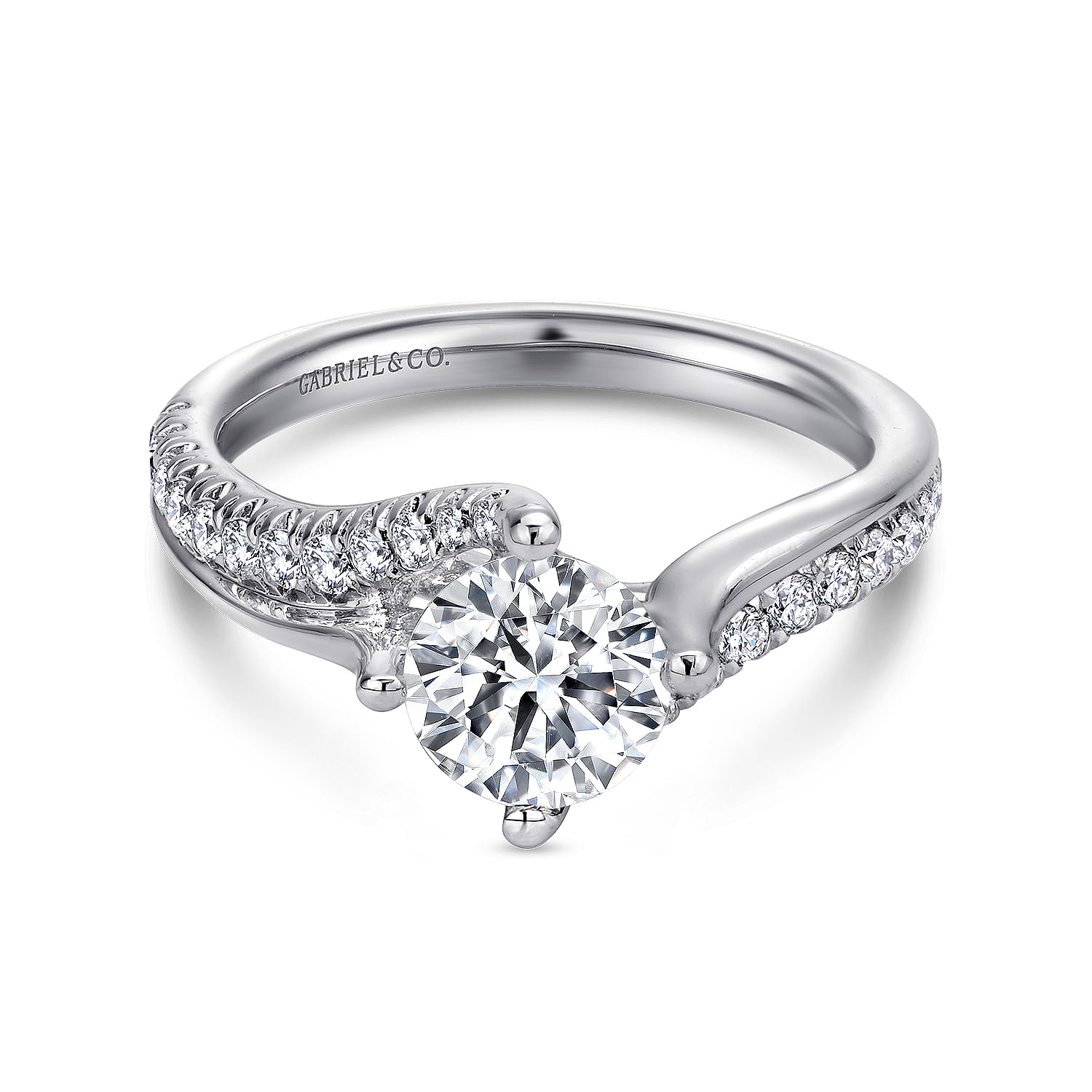 14k White Gold Diamond Bypass 14k White Gold Diamond Bypass