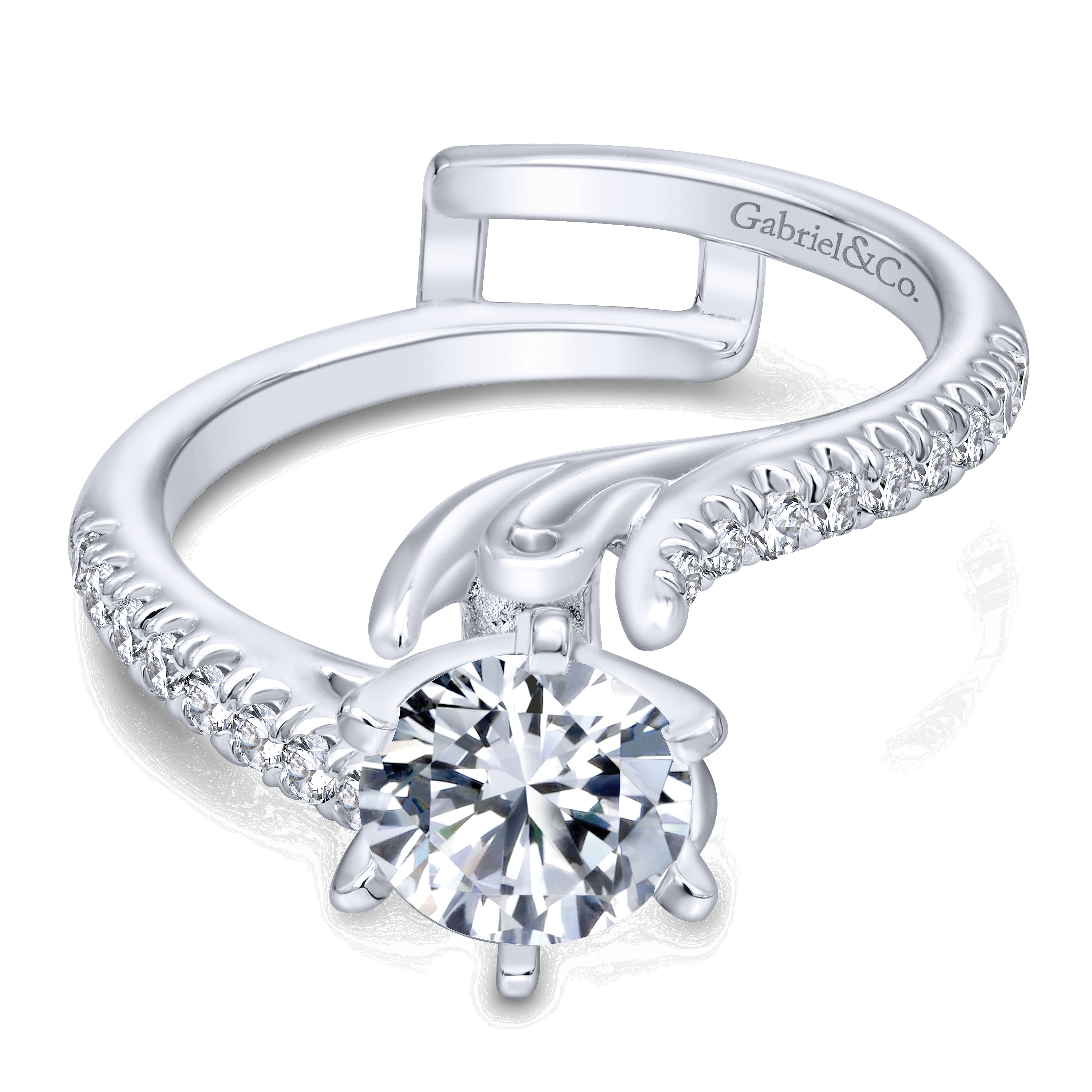 14k White Gold Diamond Bypass 14k White Gold Diamond Bypass