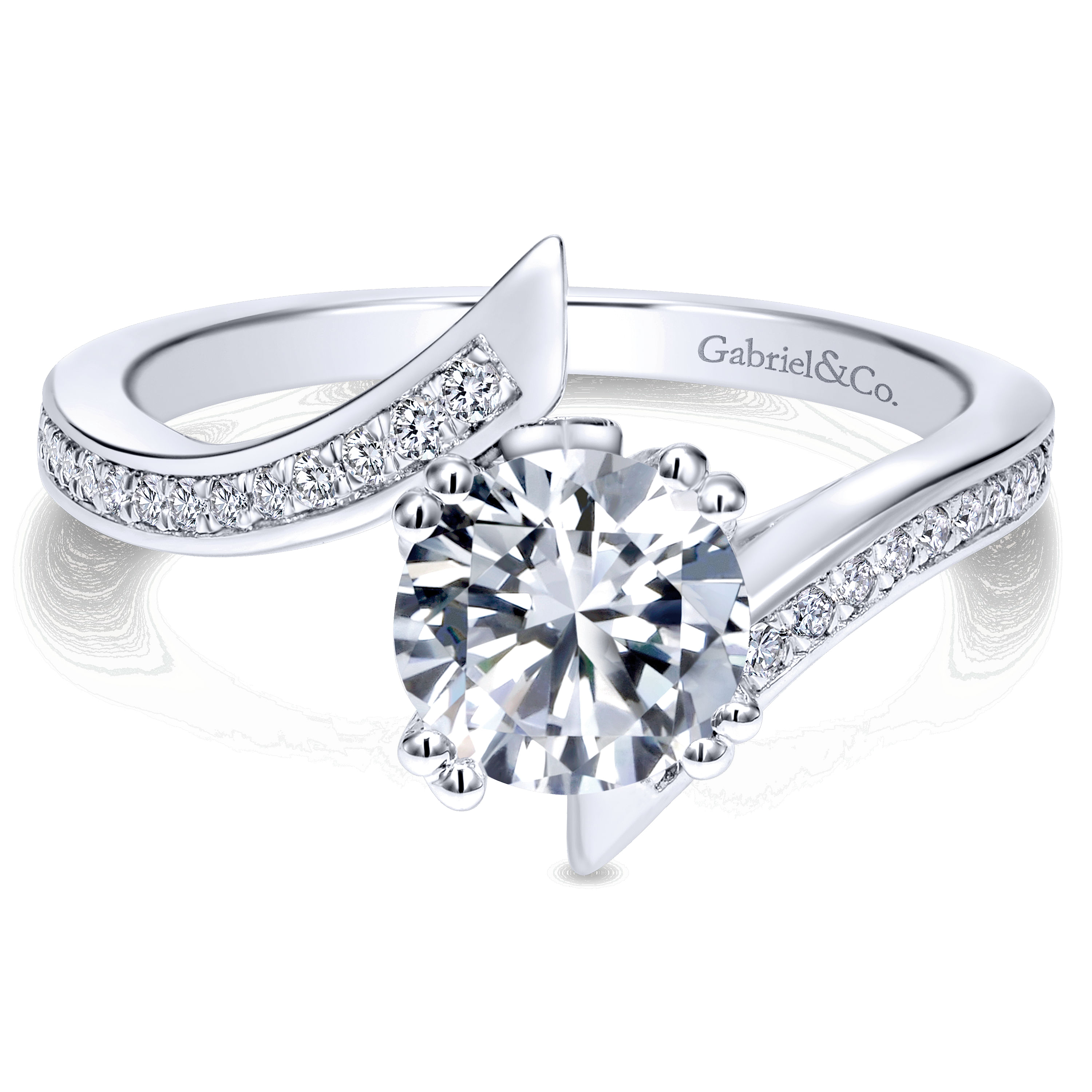 14k White Gold Diamond Bypass 14k White Gold Diamond Bypass