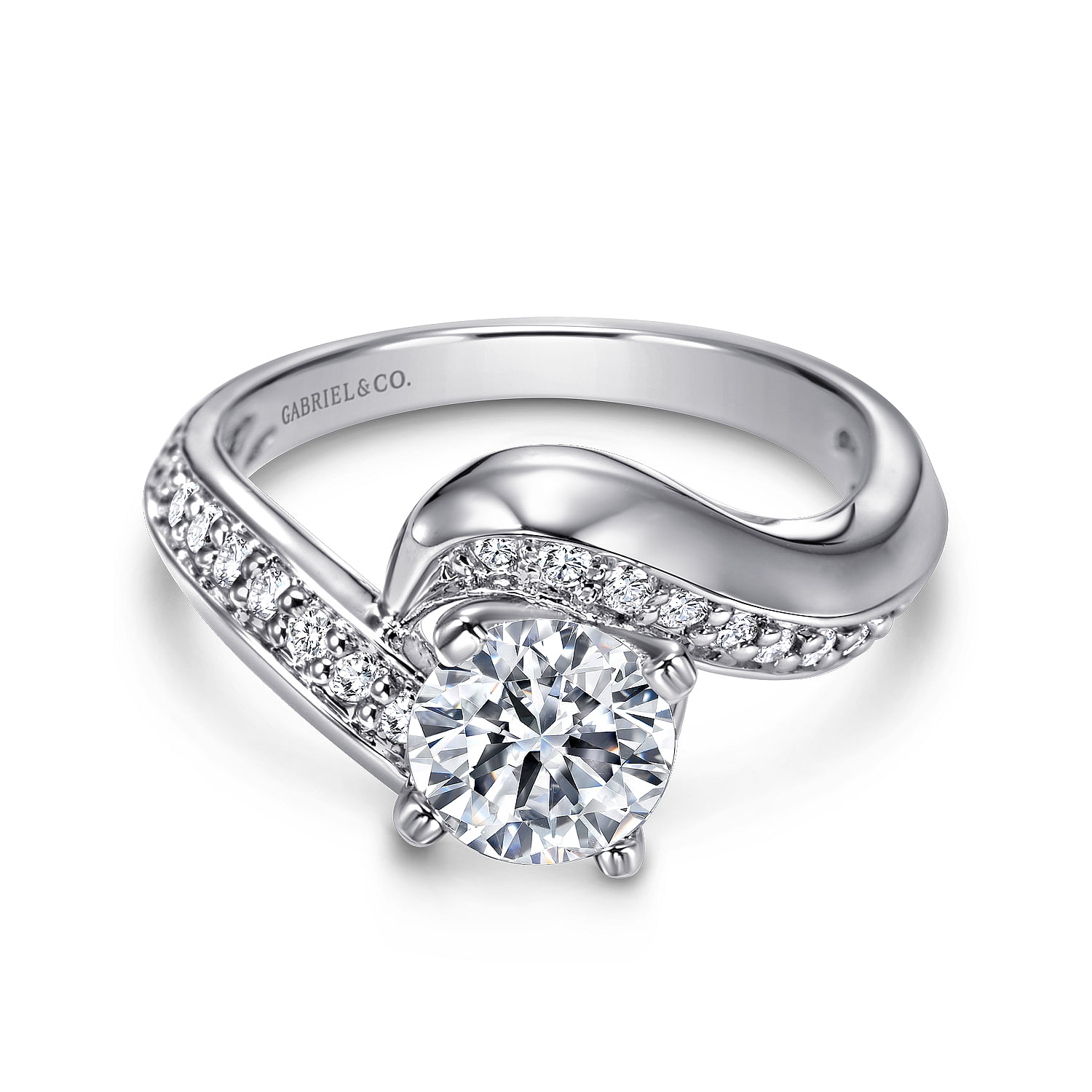 14k White Gold Diamond Bypass 14k White Gold Diamond Bypass