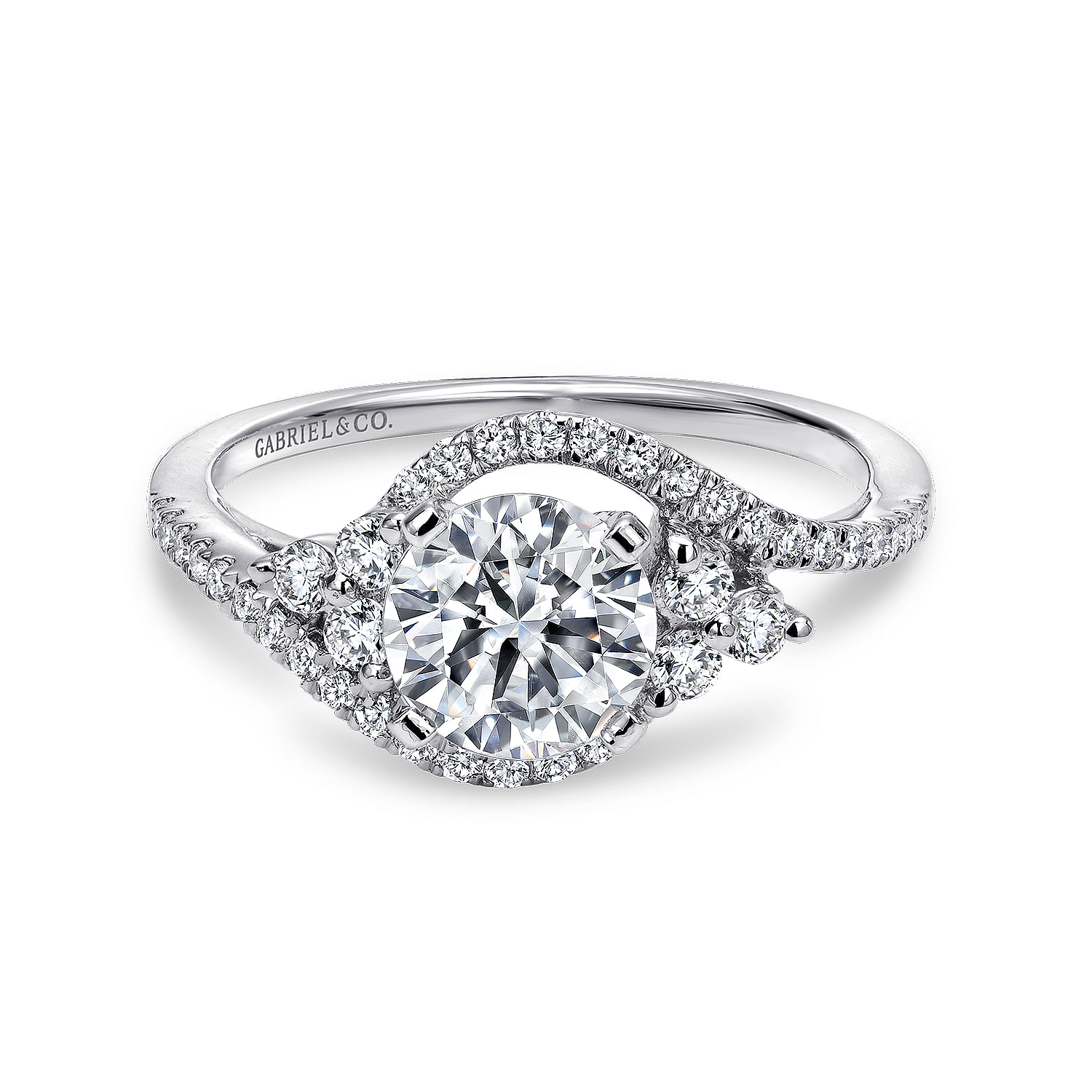 14k White Gold Diamond Bypass 14k White Gold Diamond Bypass