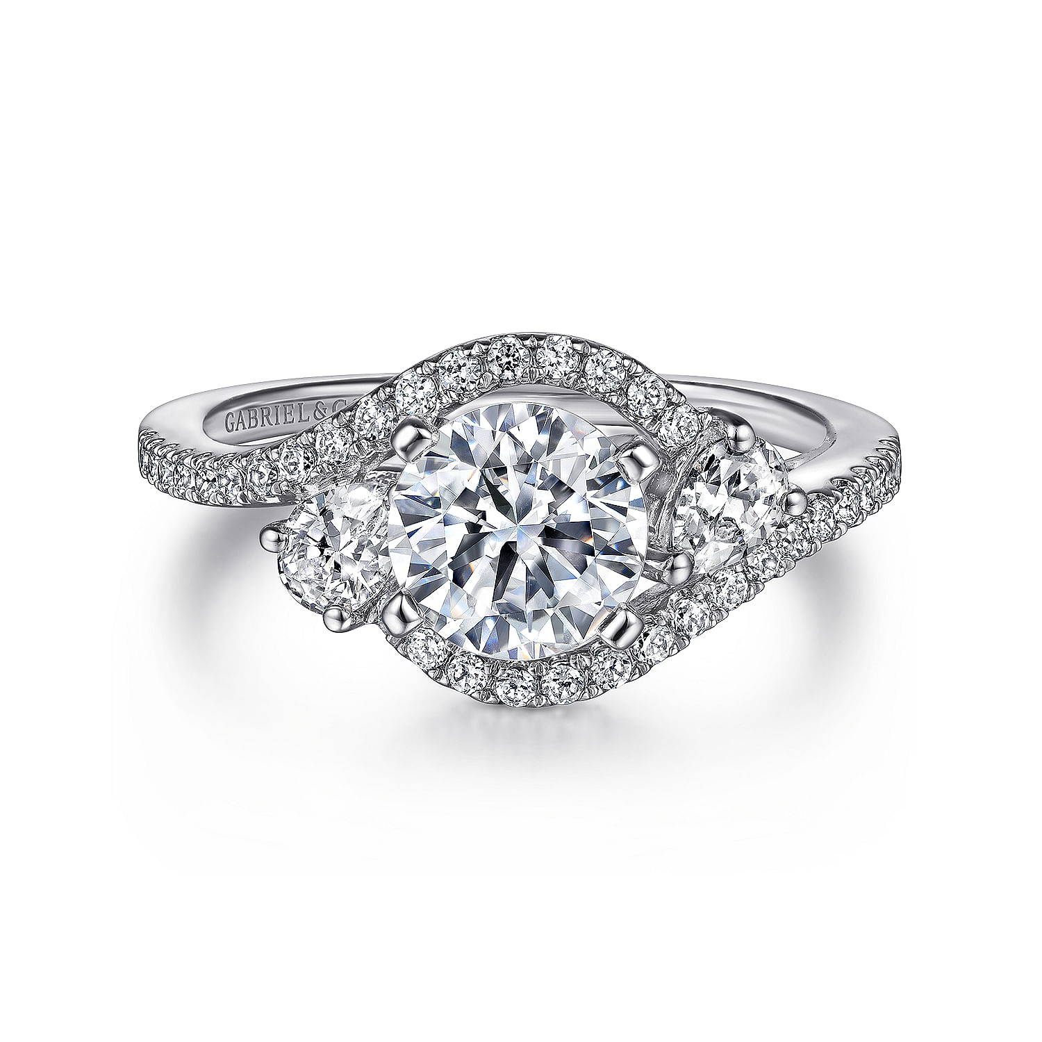 14k White Gold Diamond Bypass 14k White Gold Diamond Bypass