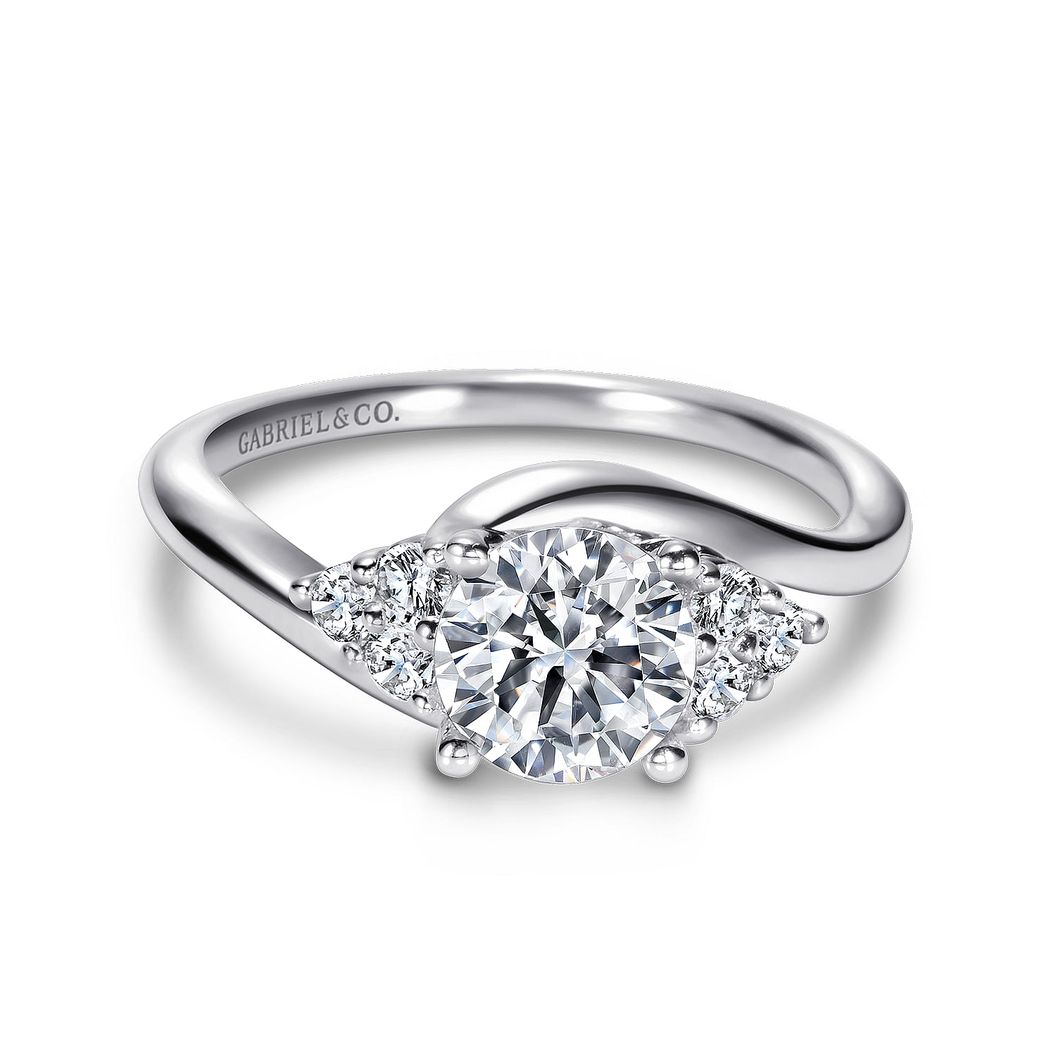 14k White Gold Diamond Bypass 14k White Gold Diamond Bypass