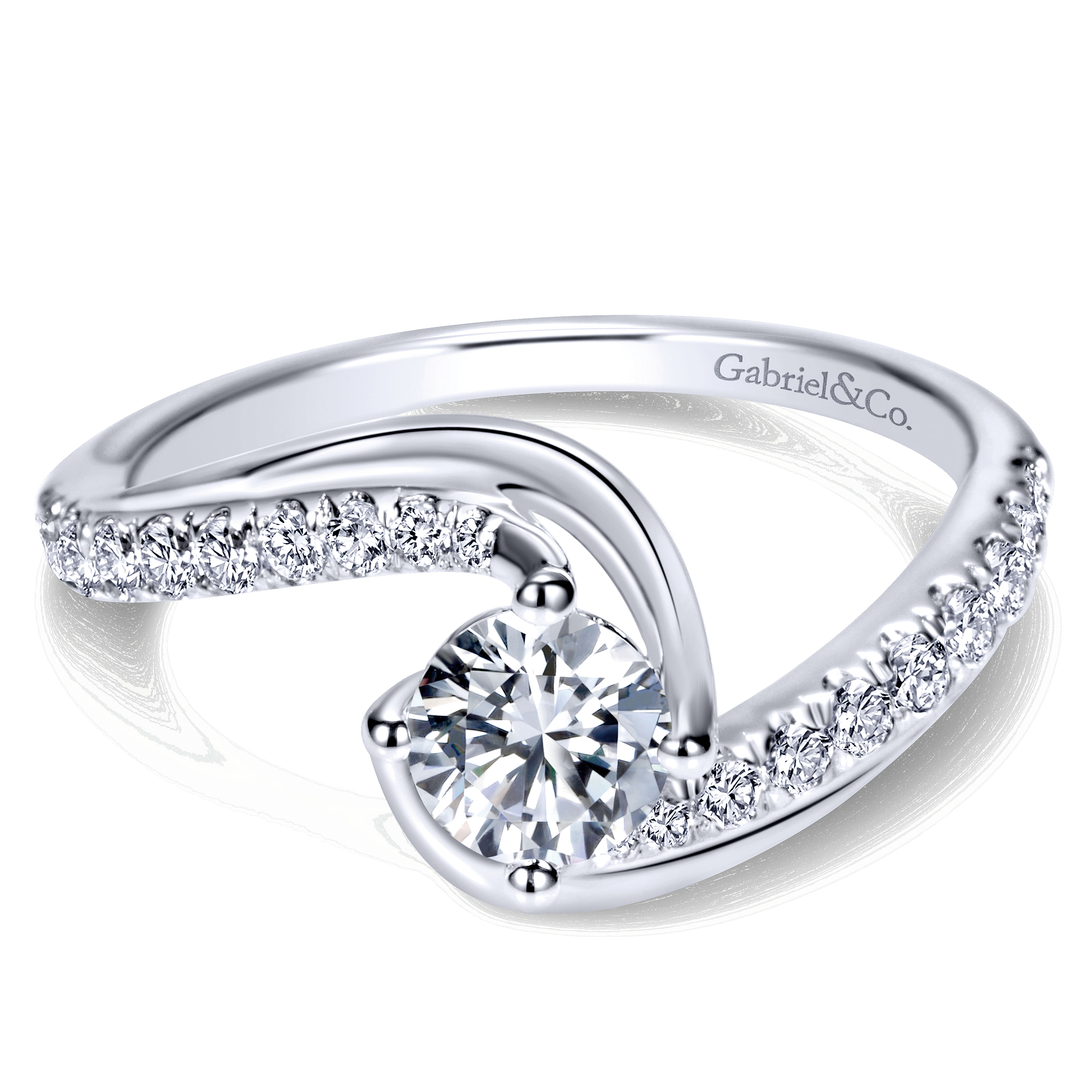 14k White Gold Diamond Bypass 14k White Gold Diamond Bypass