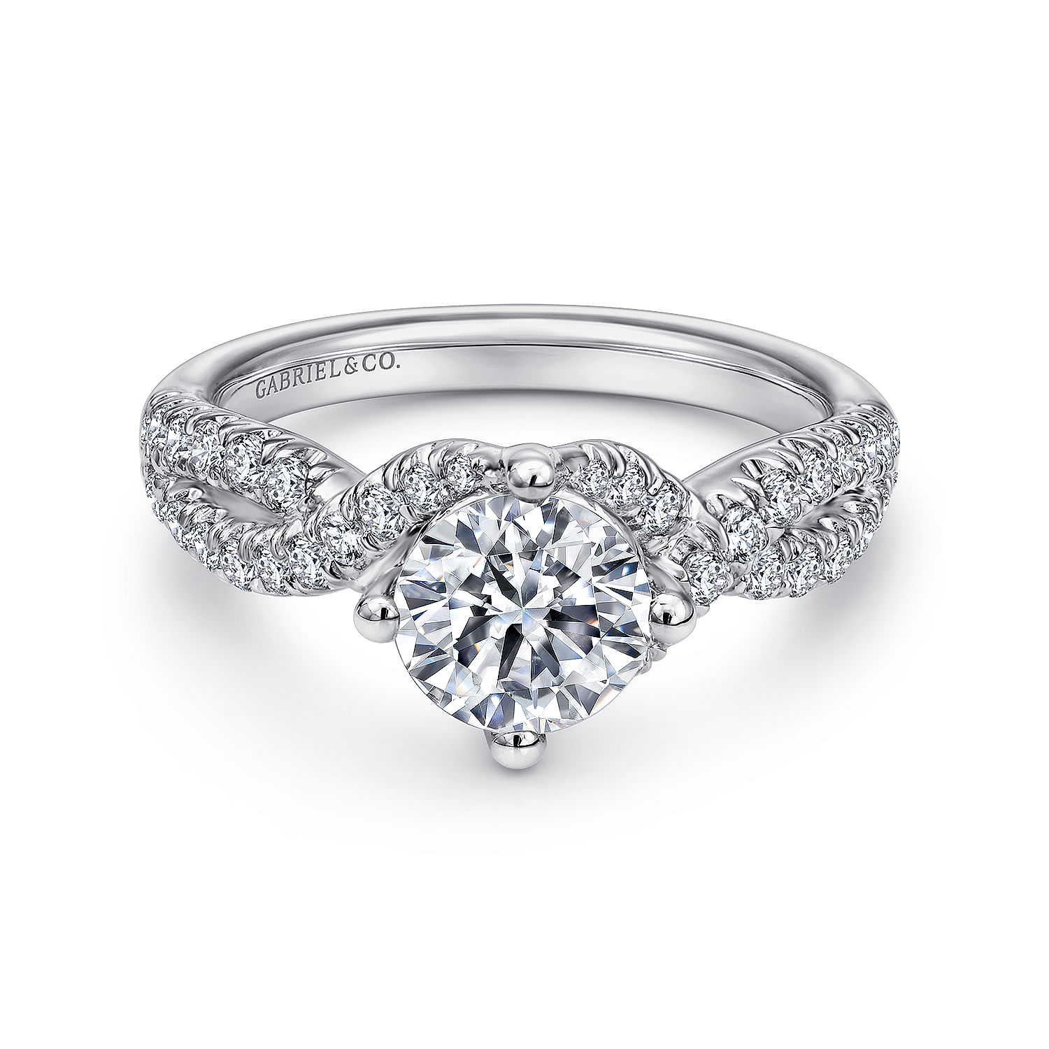 14k White Gold Diamond Criss Cross 14k White Gold Diamond Criss Cross