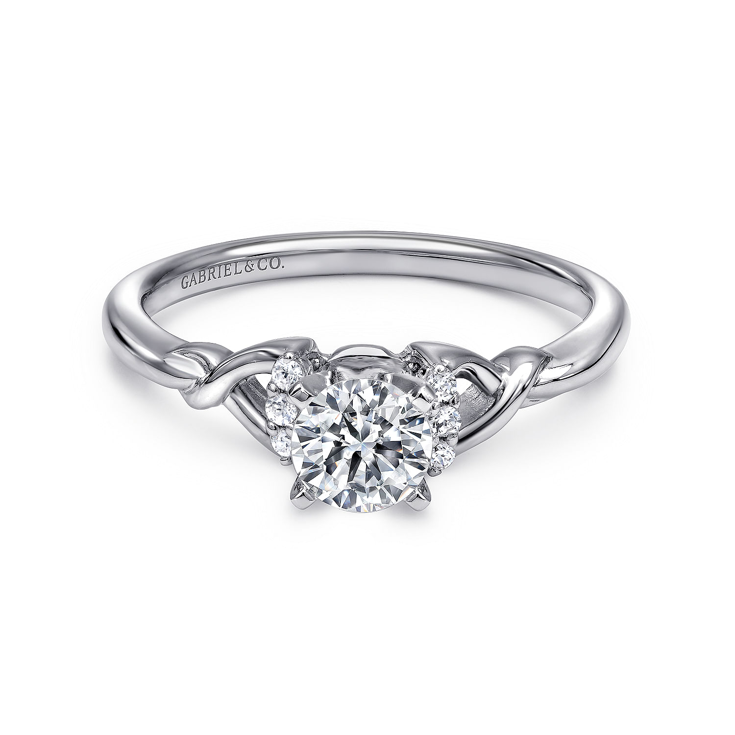 14k White Gold Diamond Criss Cross 14k White Gold Diamond Criss Cross