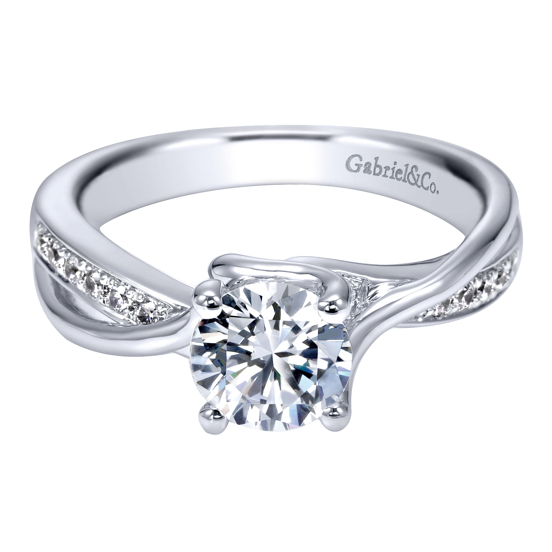 14k White Gold Diamond Criss Cross 14k White Gold Diamond Criss Cross