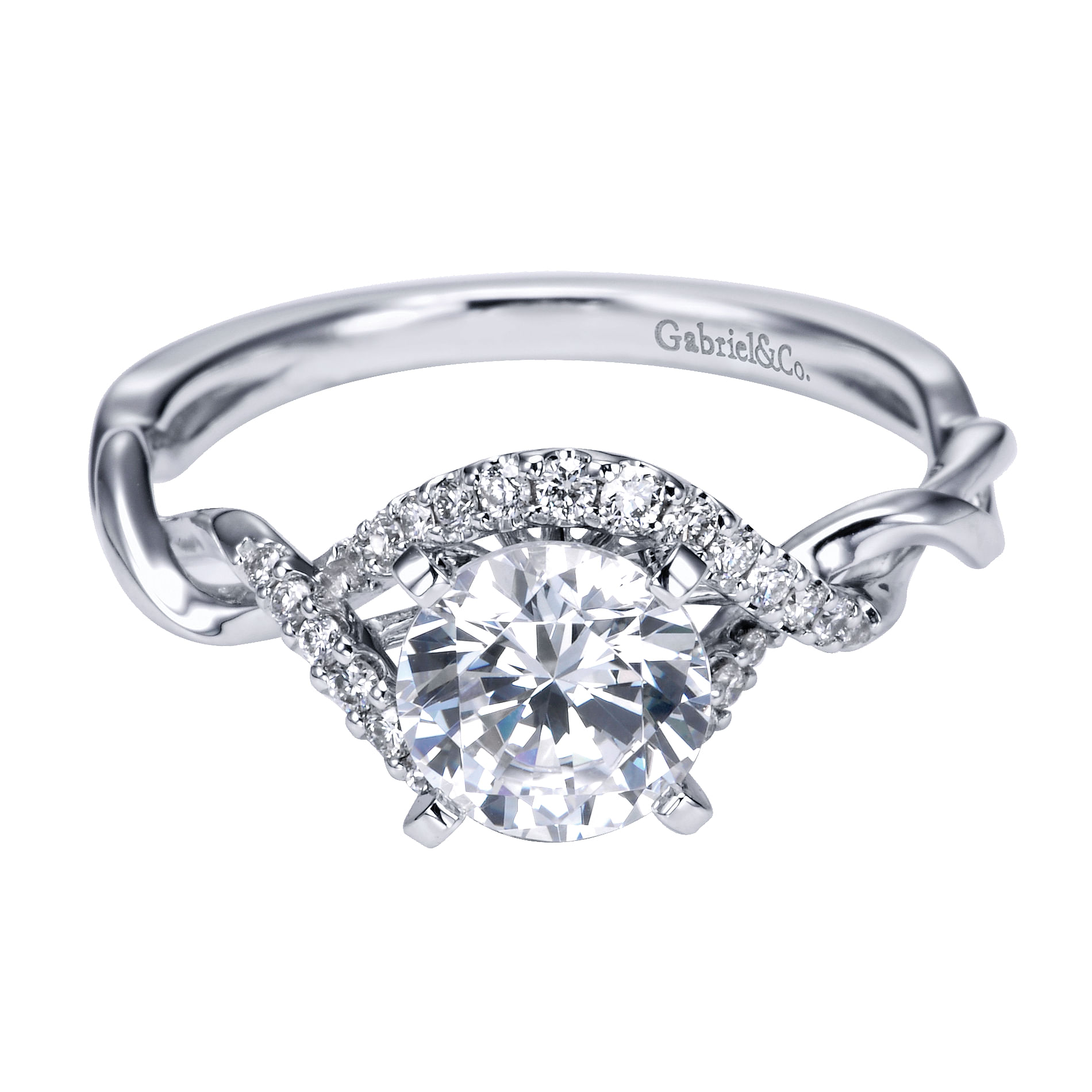 14k White Gold Diamond Criss Cross 14k White Gold Diamond Criss Cross