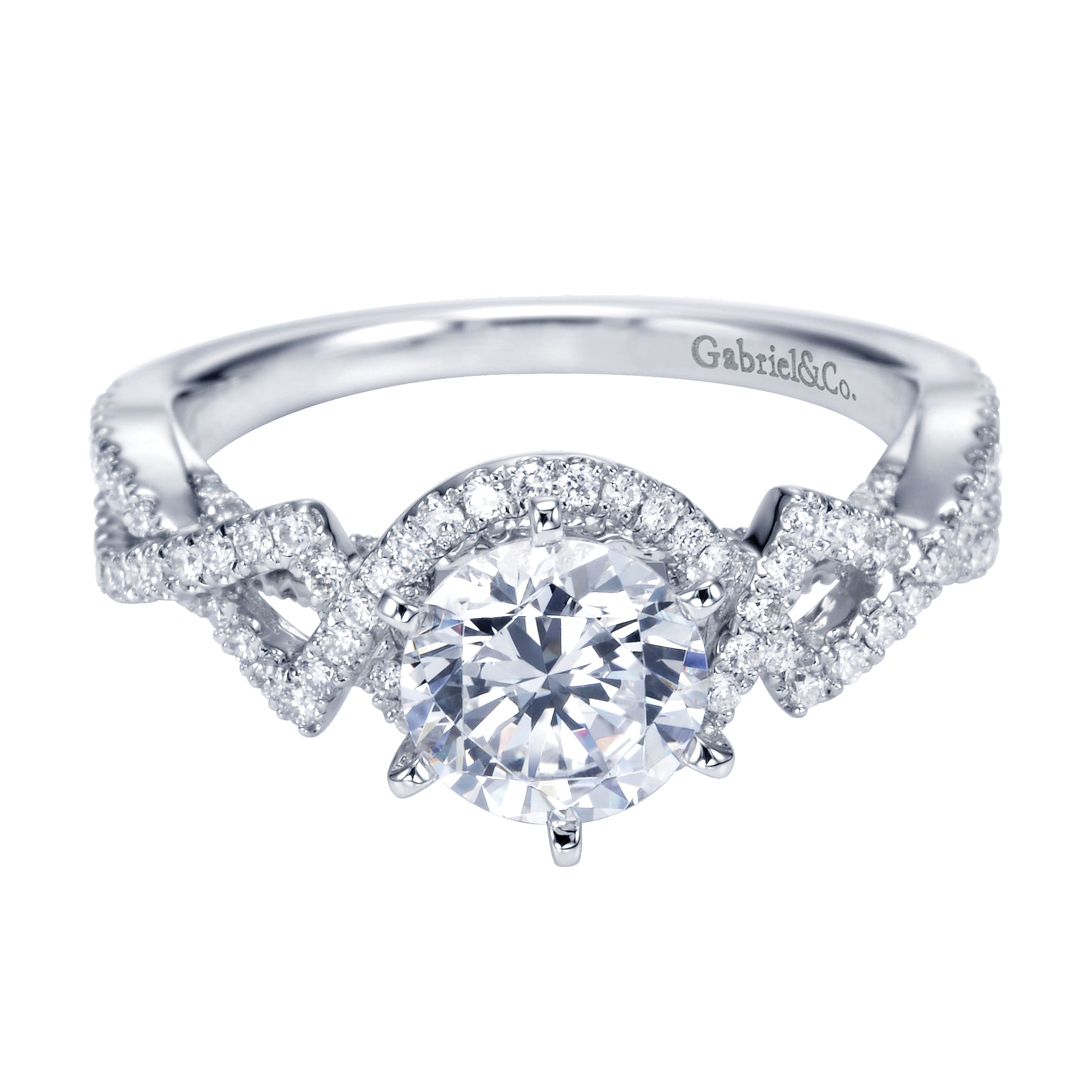 14k White Gold Diamond Criss Cross 14k White Gold Diamond Criss Cross