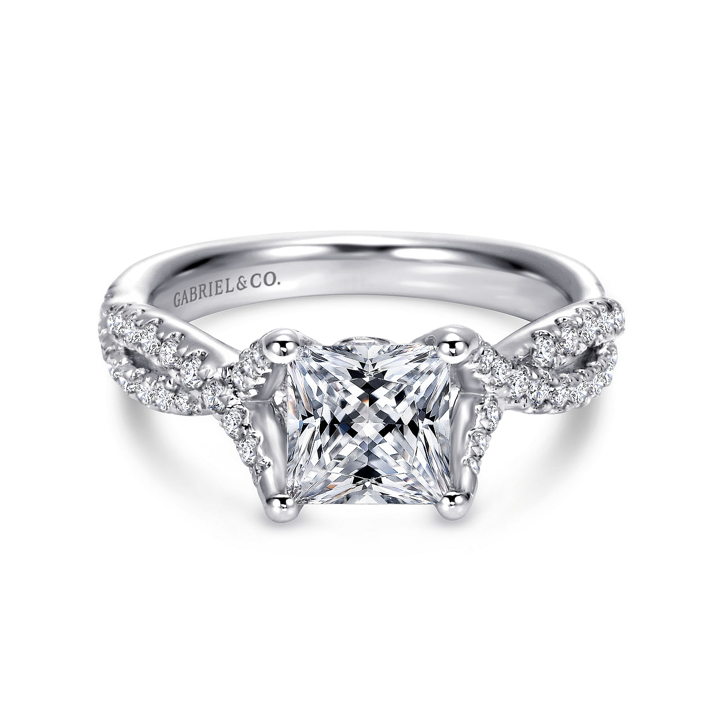 14k White Gold Diamond Criss Cross 14k White Gold Diamond Criss Cross