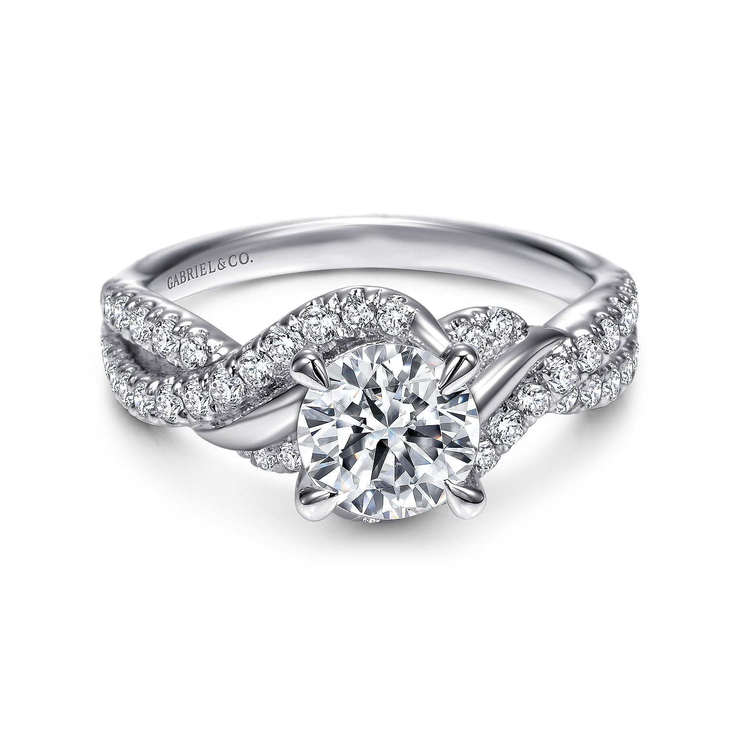 14k White Gold Diamond Criss Cross 14k White Gold Diamond Criss Cross