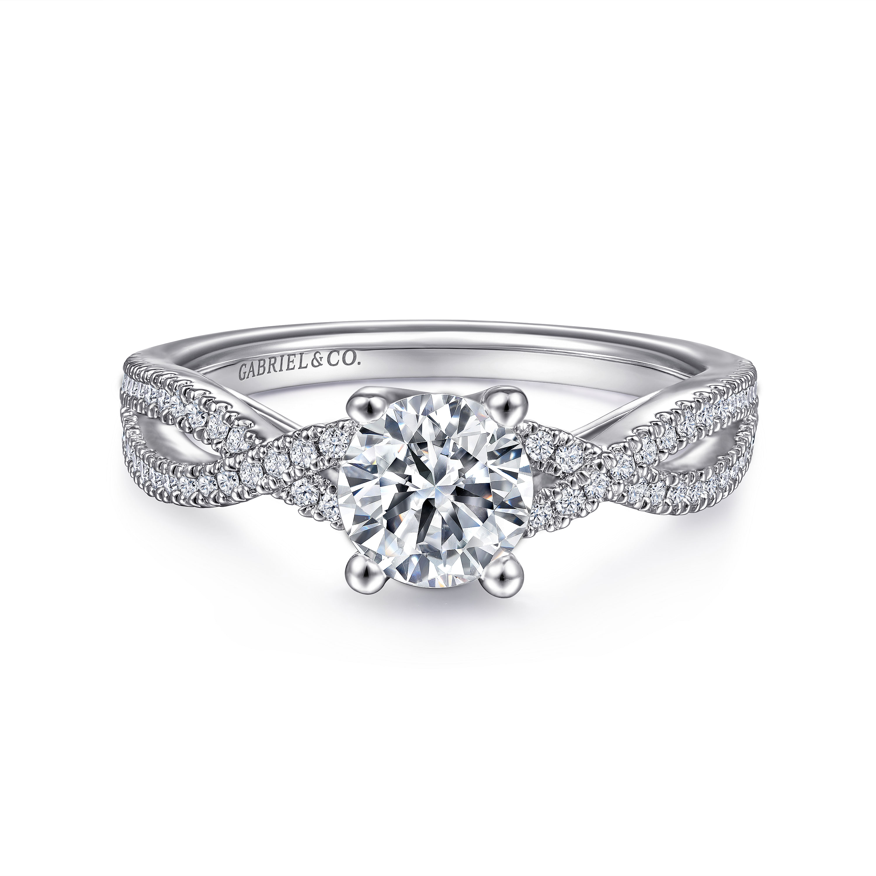 14k White Gold Diamond Criss Cross 14k White Gold Diamond Criss Cross