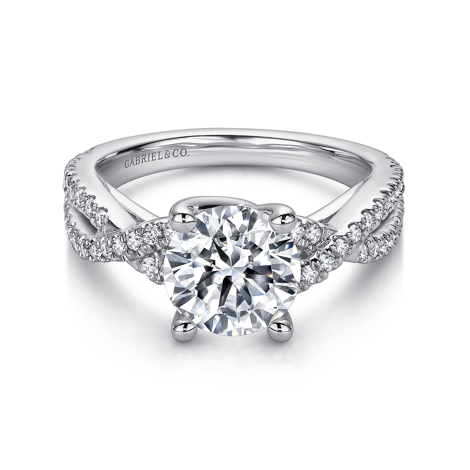 14k White Gold Diamond Criss Cross 14k White Gold Diamond Criss Cross