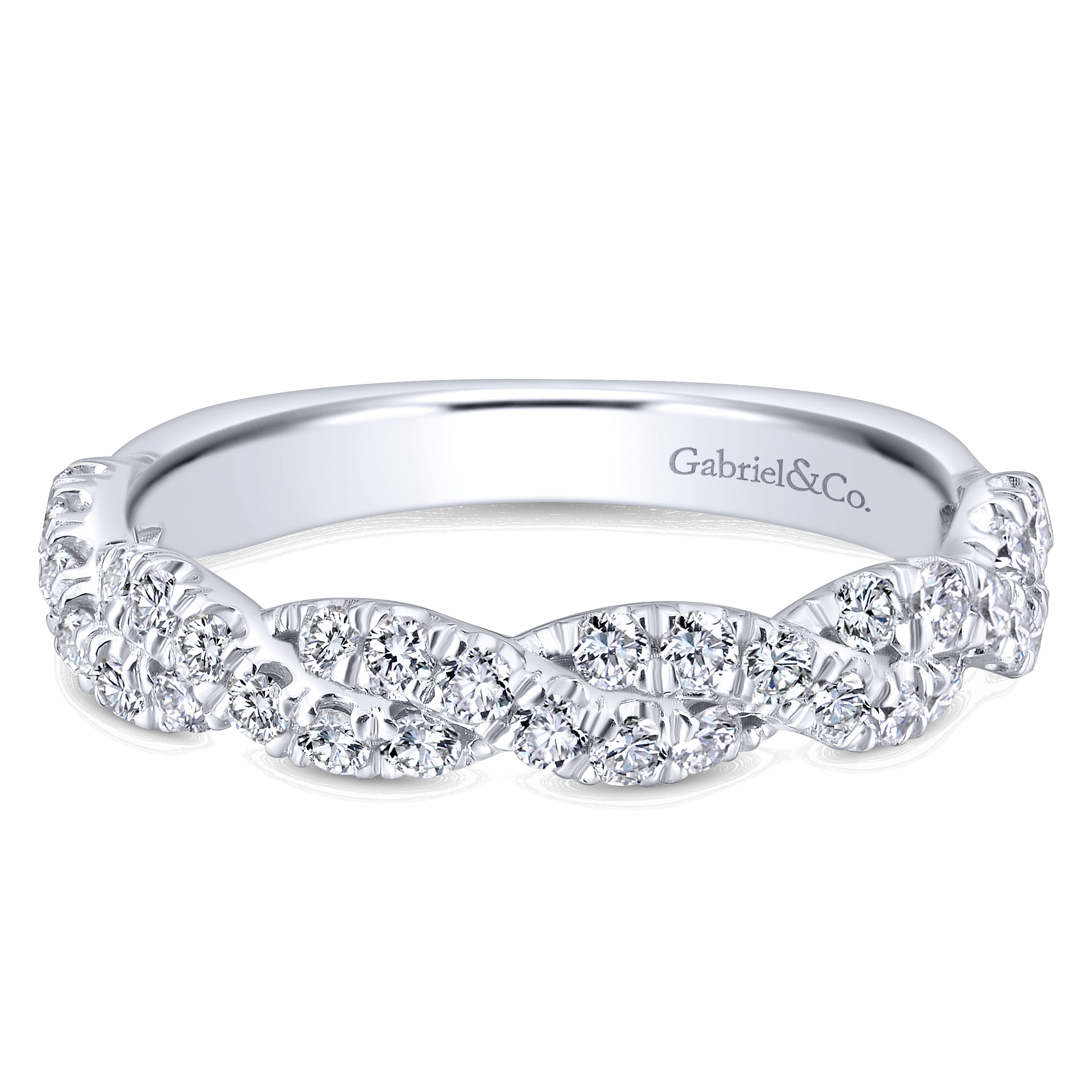 14k White Gold Diamond Criss Cross 14k White Gold Diamond Criss Cross
