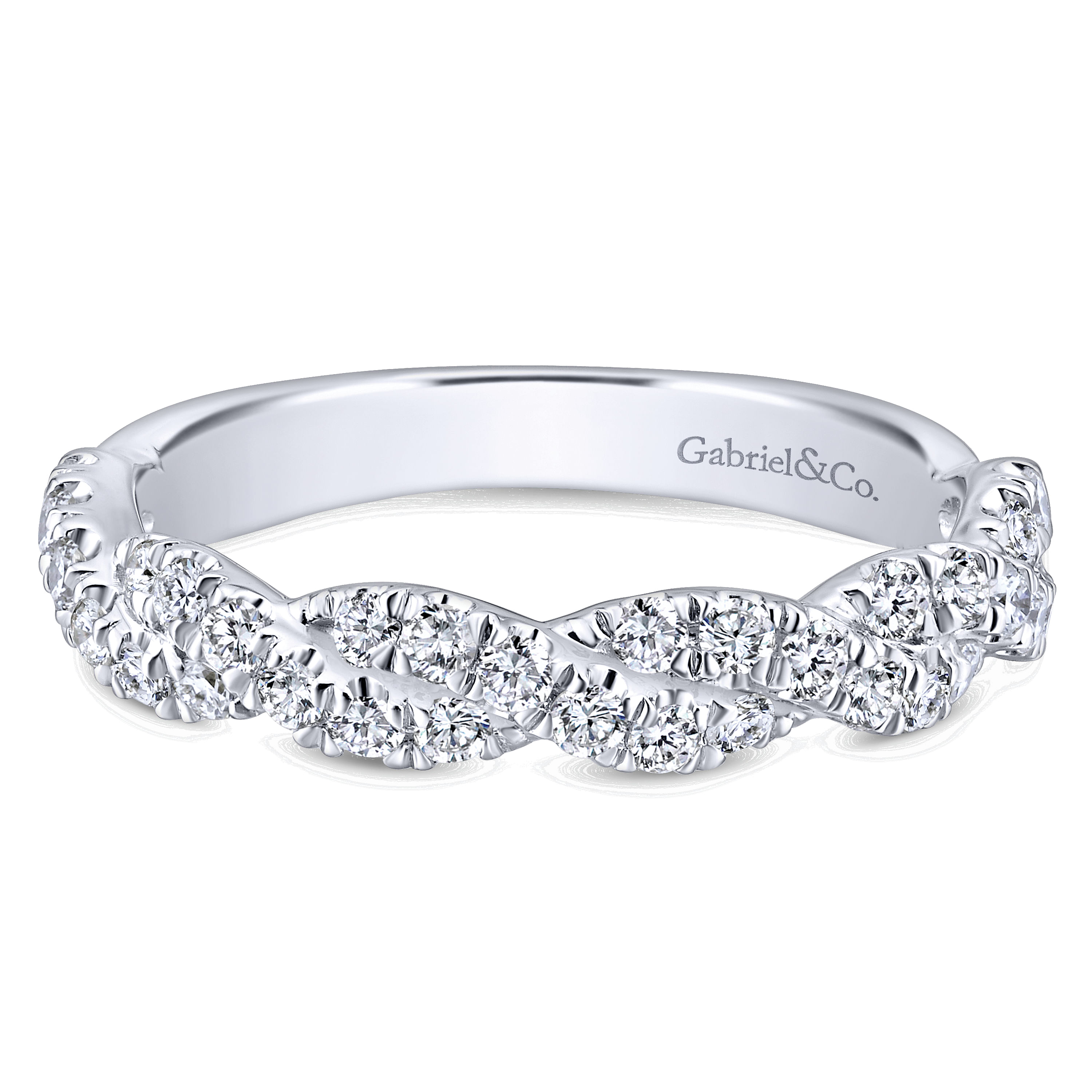 14k White Gold Diamond Criss Cross 14k White Gold Diamond Criss Cross