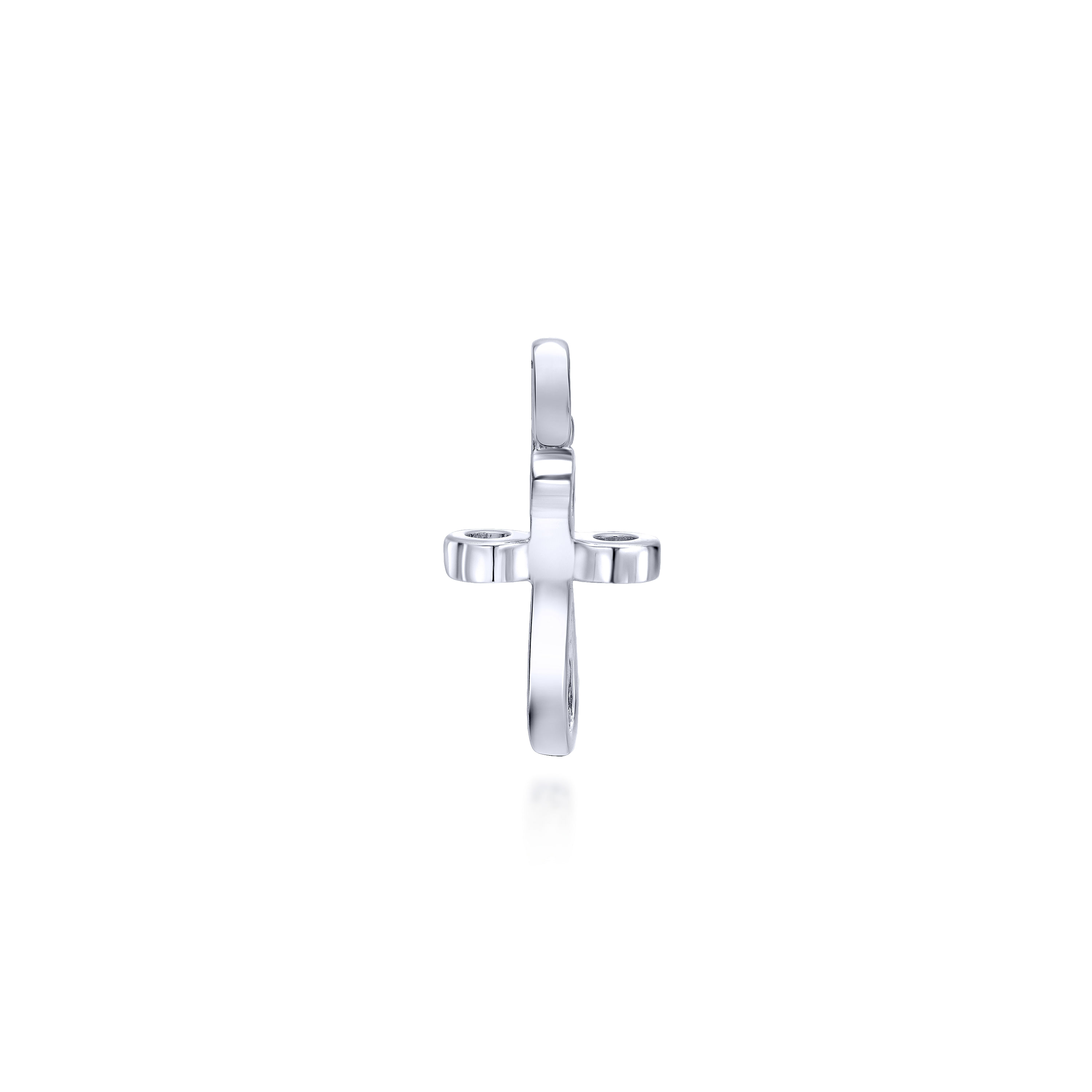 14k White Gold Diamond Cross Cross Pendant angle 2 14k White Gold Diamond Cross Cross Pendant angle 2