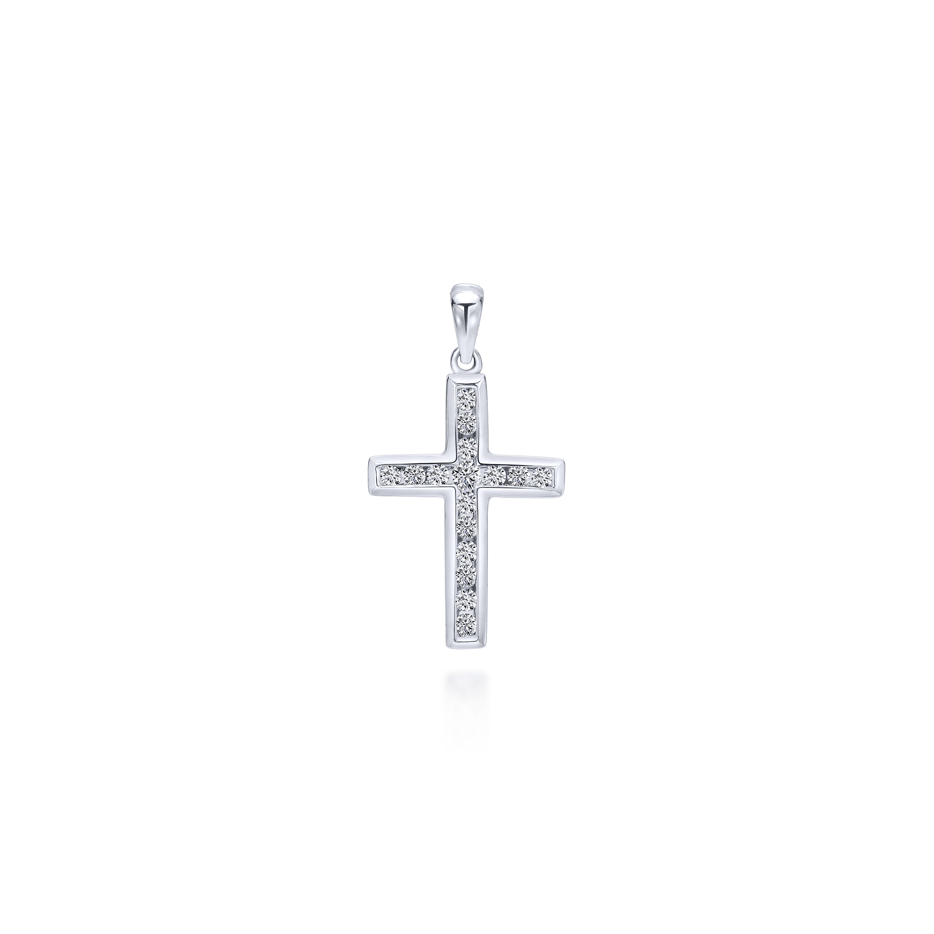 14k White Gold Diamond Cross 14k White Gold Diamond Cross