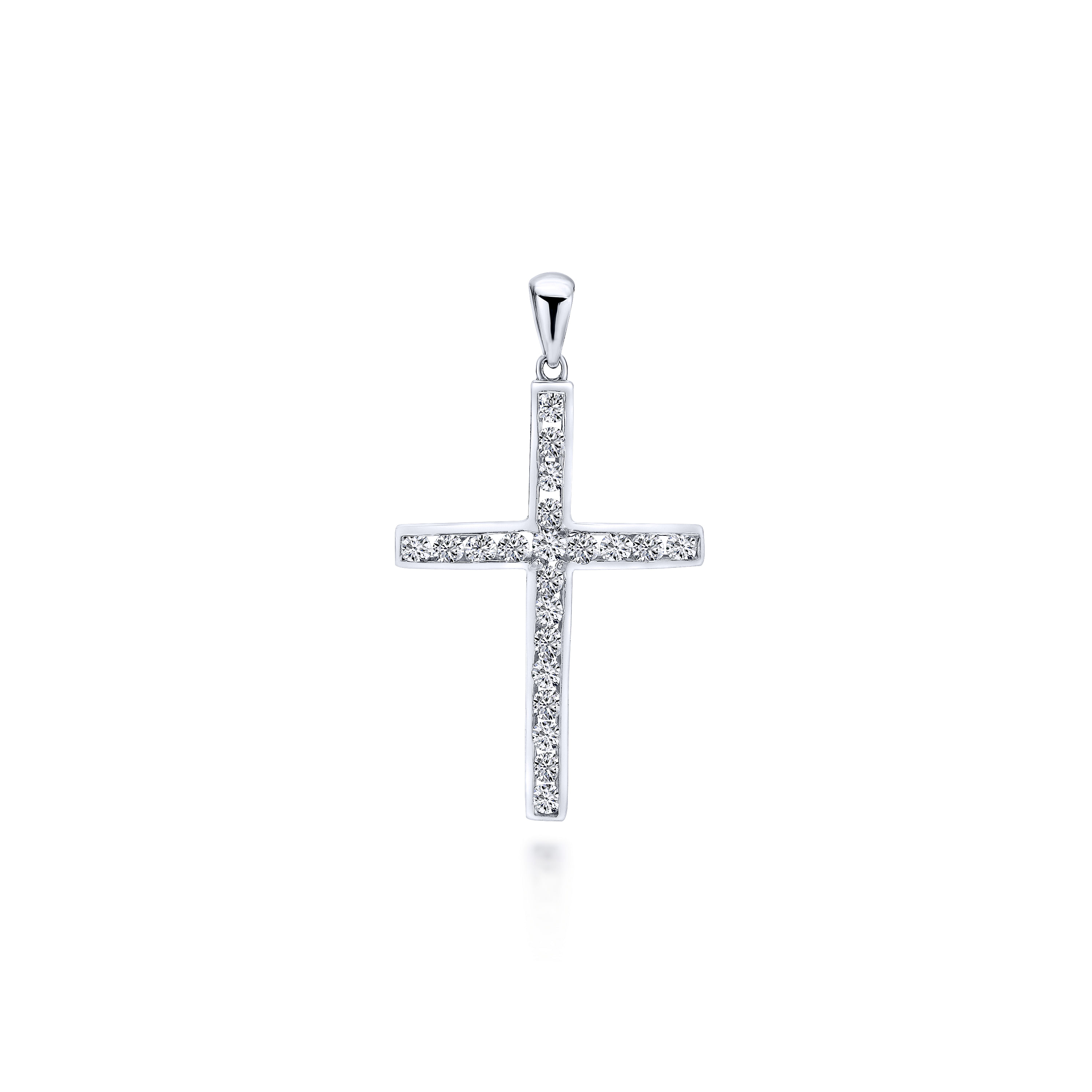 14k White Gold Diamond Cross 14k White Gold Diamond Cross
