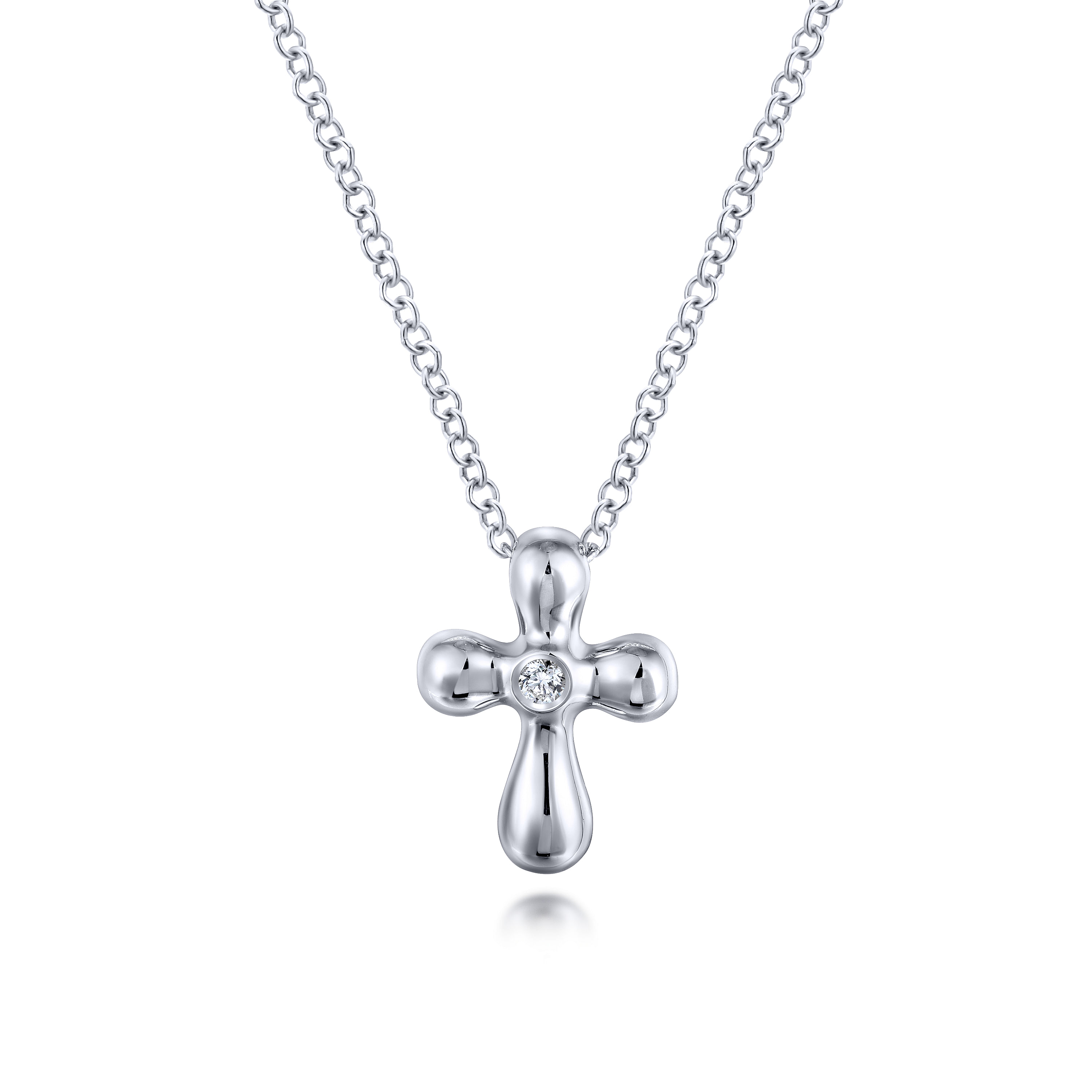 14k White Gold Diamond Cross 14k White Gold Diamond Cross