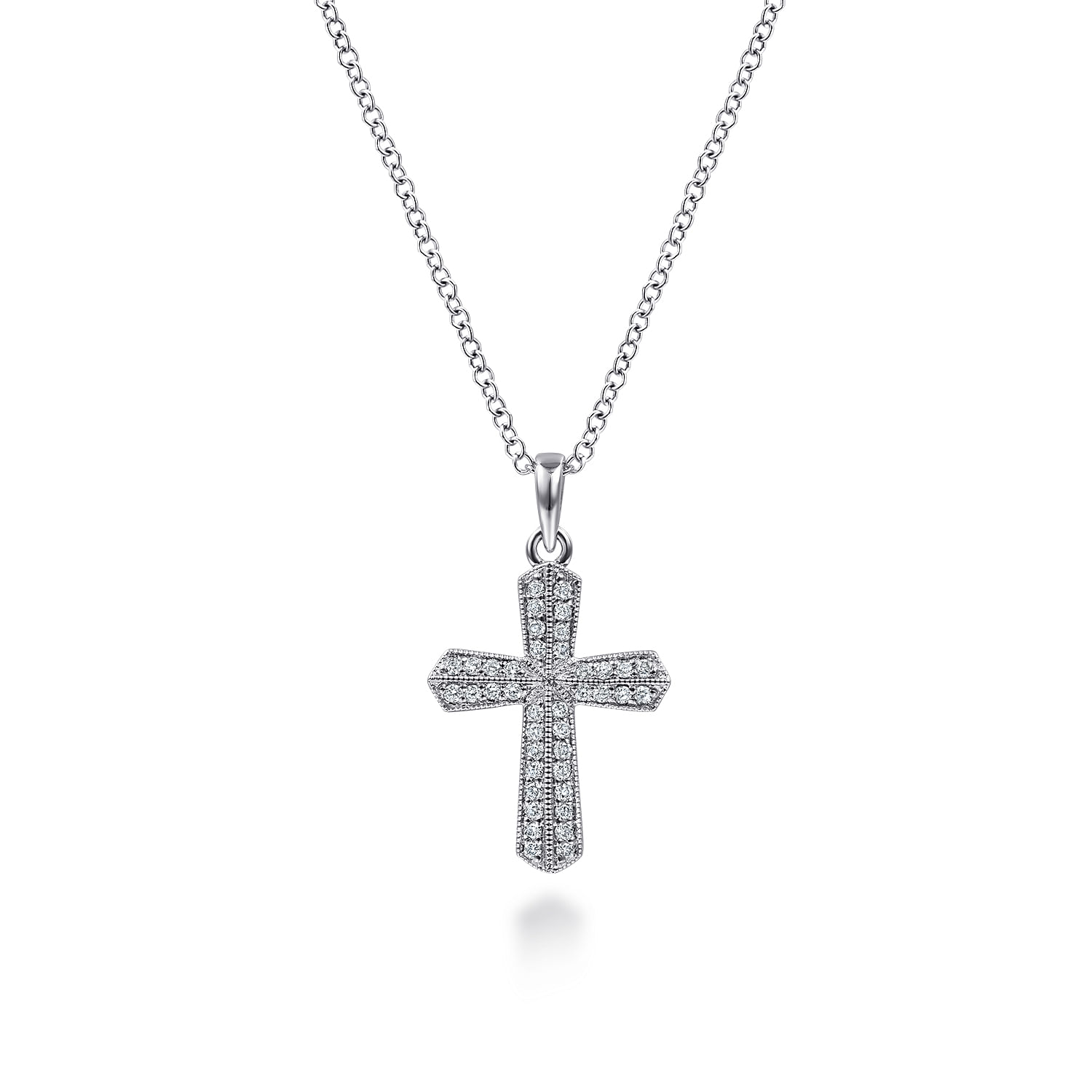14k White Gold Diamond Cross 14k White Gold Diamond Cross