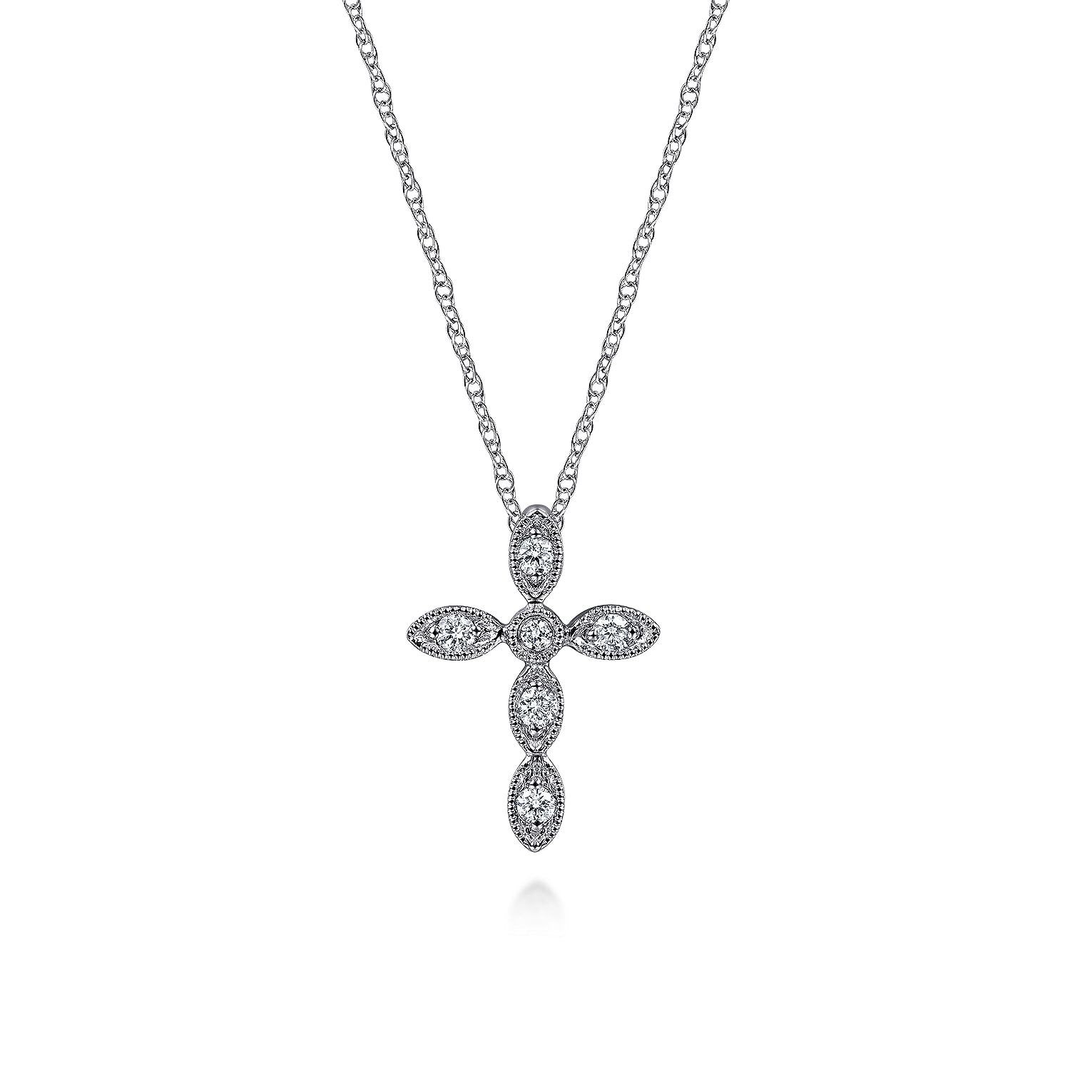 14k White Gold Diamond Cross 14k White Gold Diamond Cross