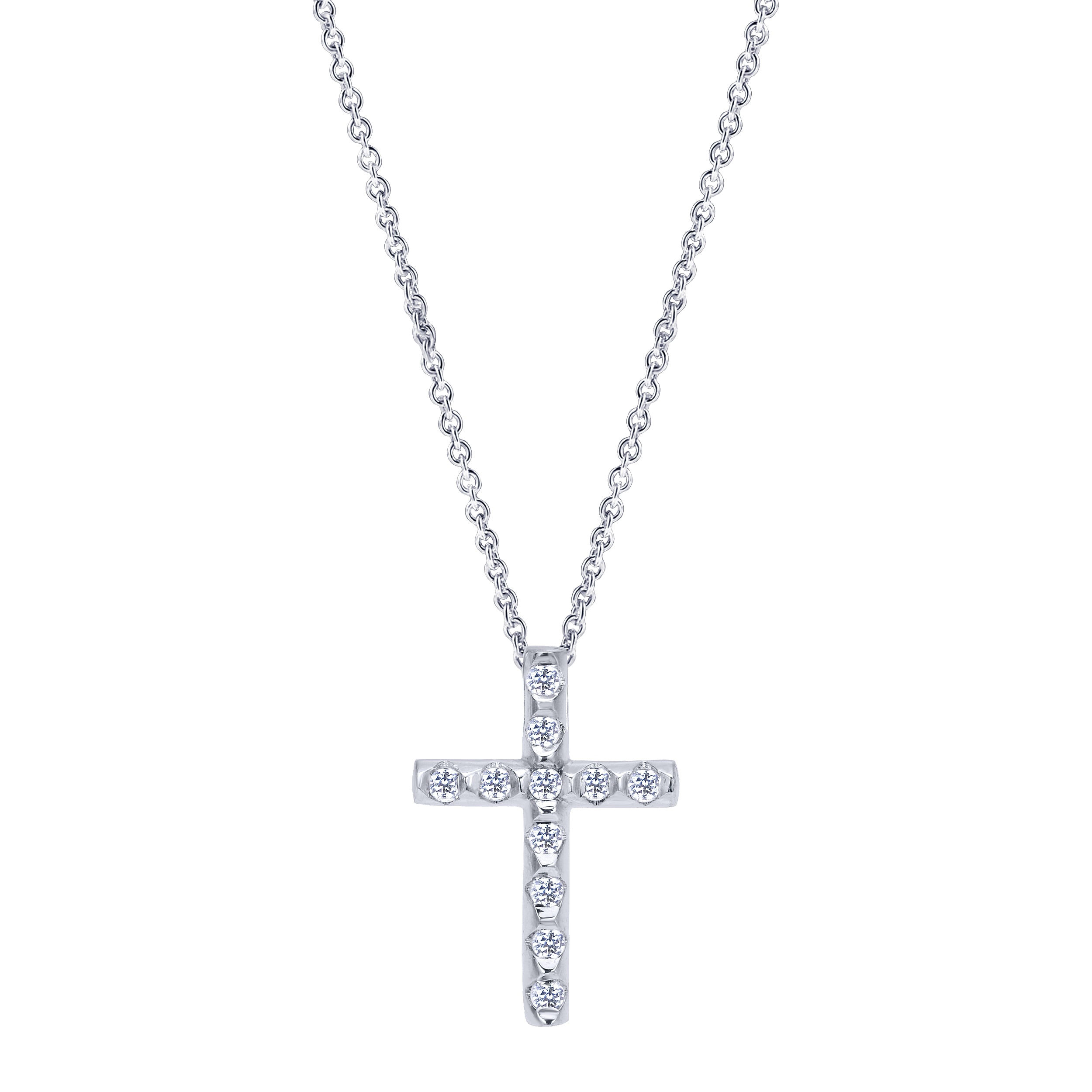 14k White Gold Diamond Cross 14k White Gold Diamond Cross