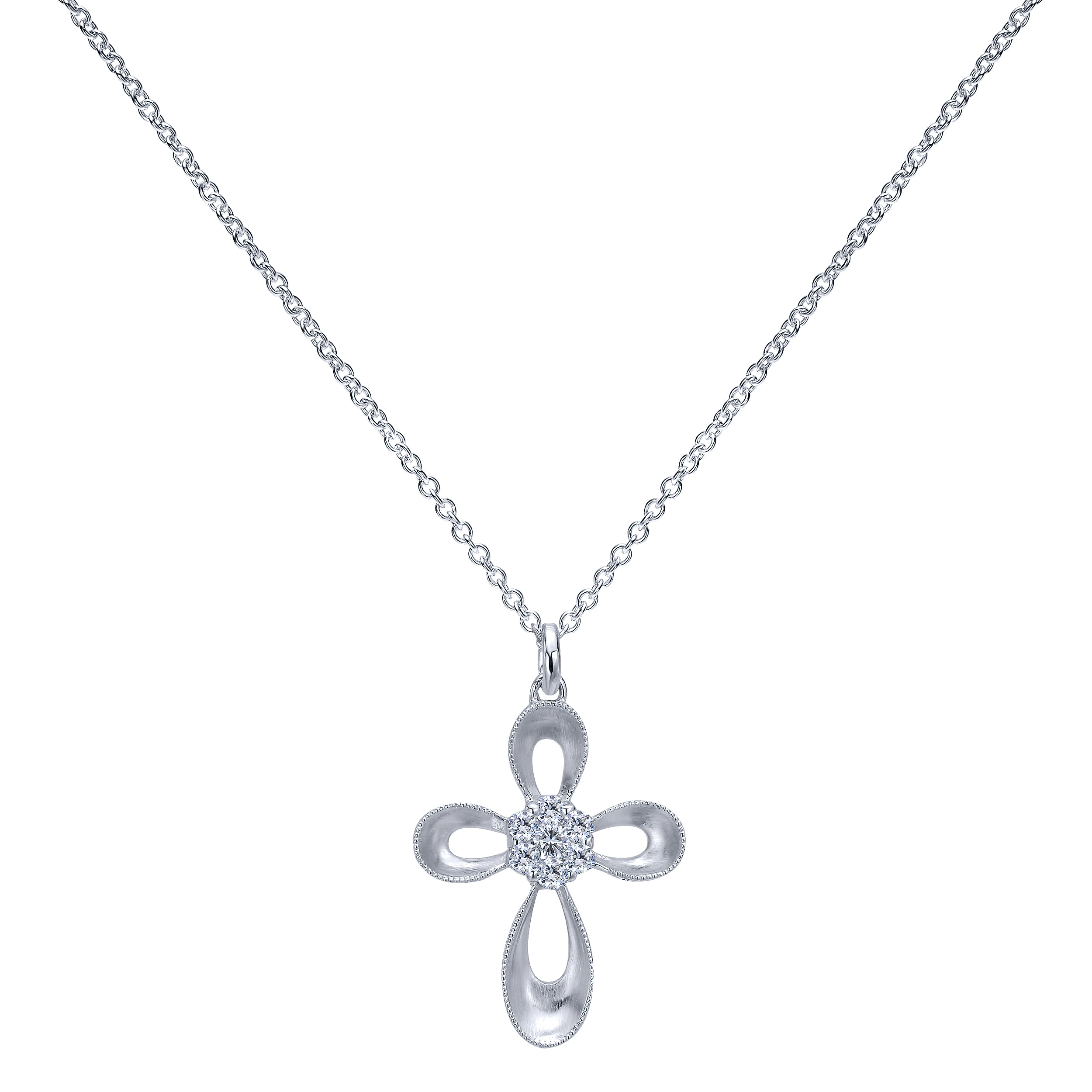 14k White Gold Diamond Cross 14k White Gold Diamond Cross