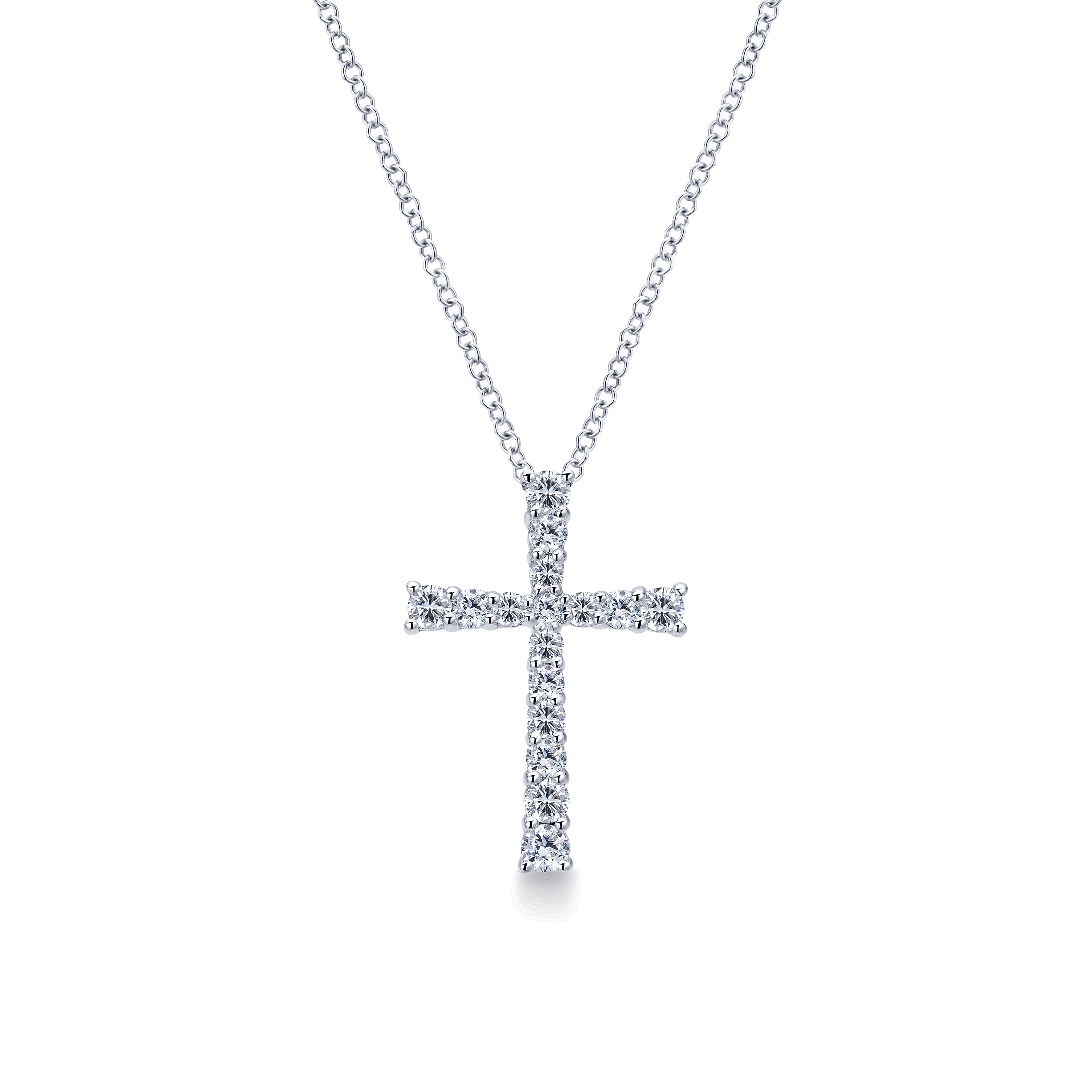 14k White Gold Diamond Cross 14k White Gold Diamond Cross