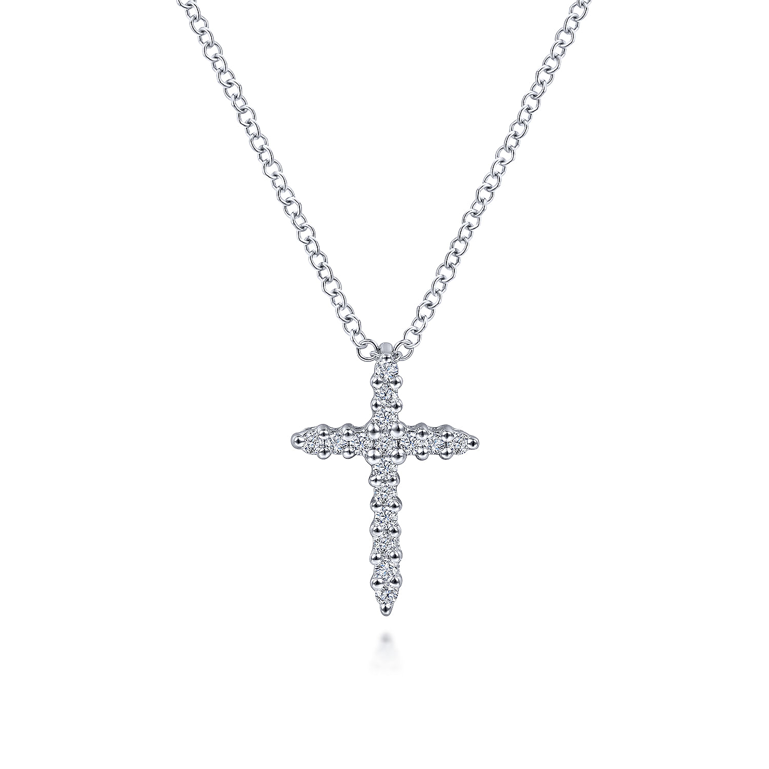 14k White Gold Diamond Cross 14k White Gold Diamond Cross