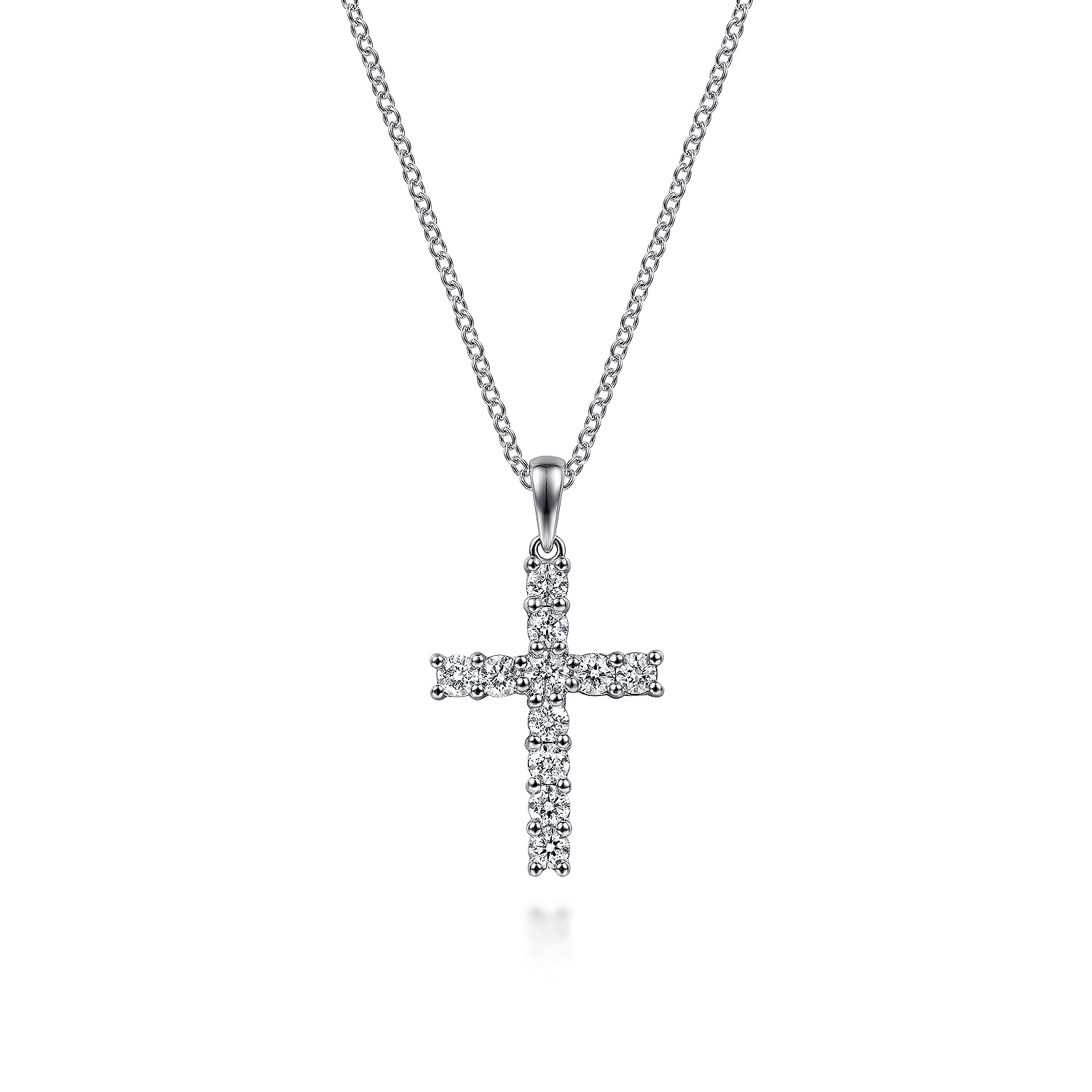 14k White Gold Diamond Cross 14k White Gold Diamond Cross
