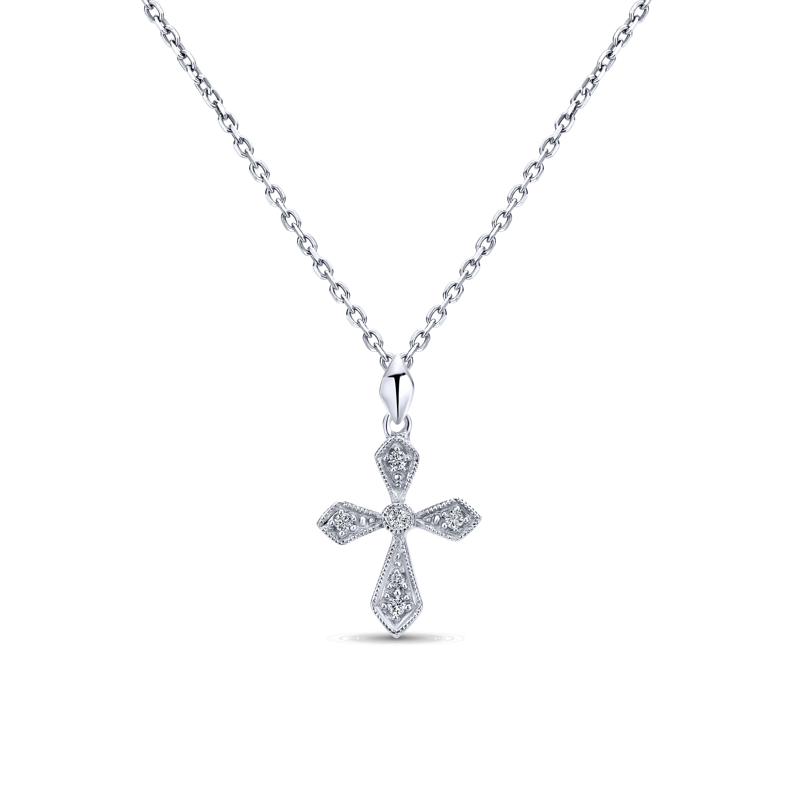 14k White Gold Diamond Cross 14k White Gold Diamond Cross