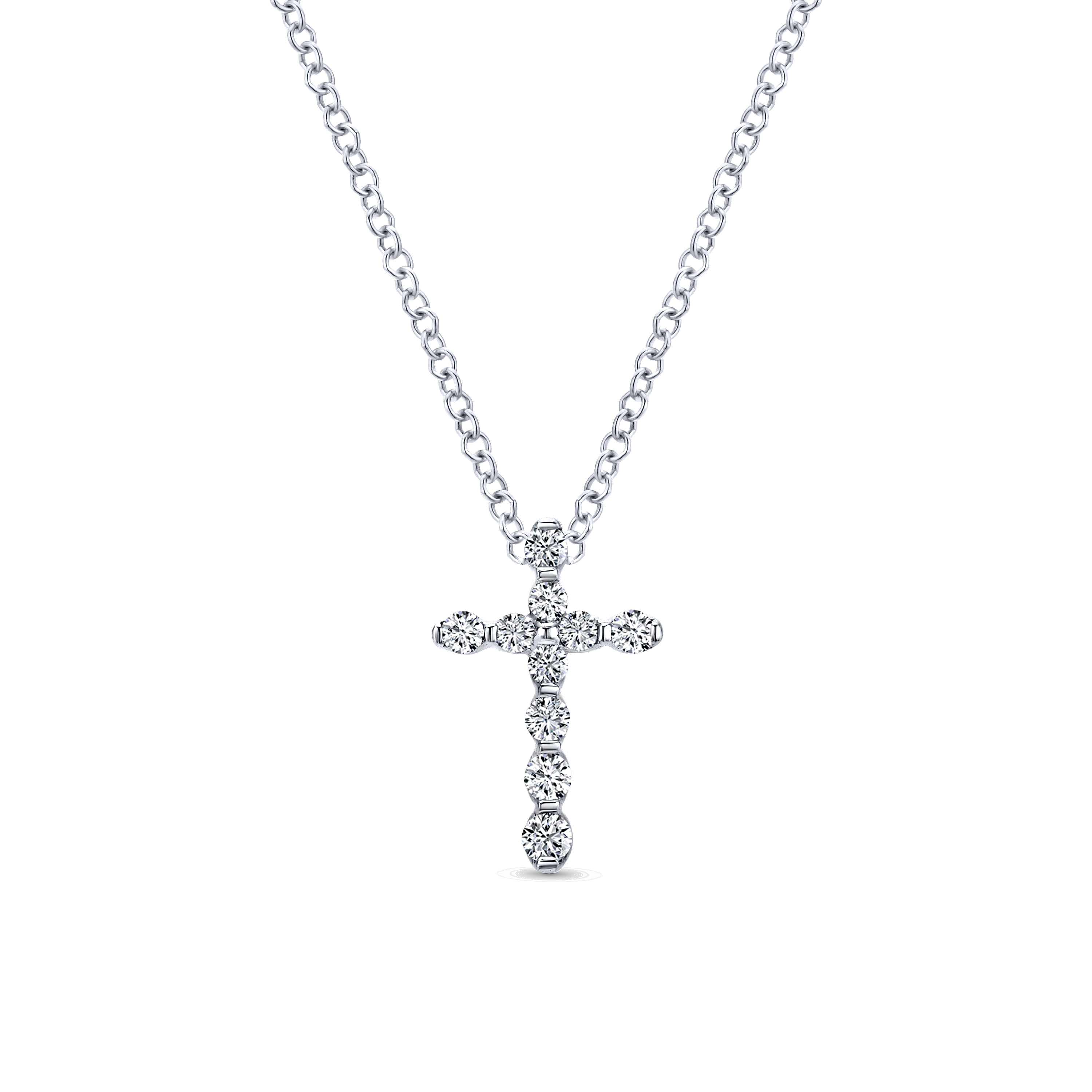 14k White Gold Diamond Cross 14k White Gold Diamond Cross