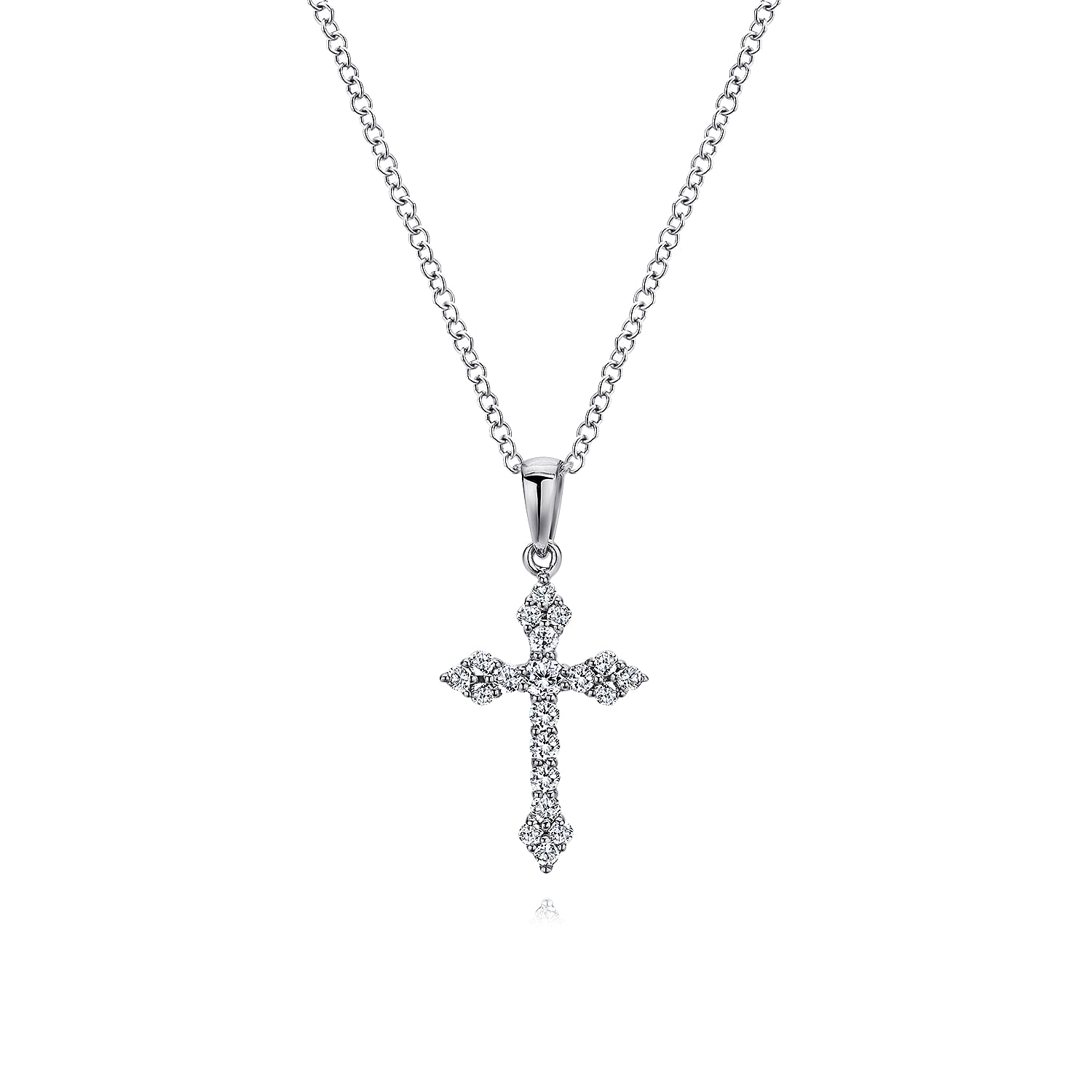 14k White Gold Diamond Cross 14k White Gold Diamond Cross