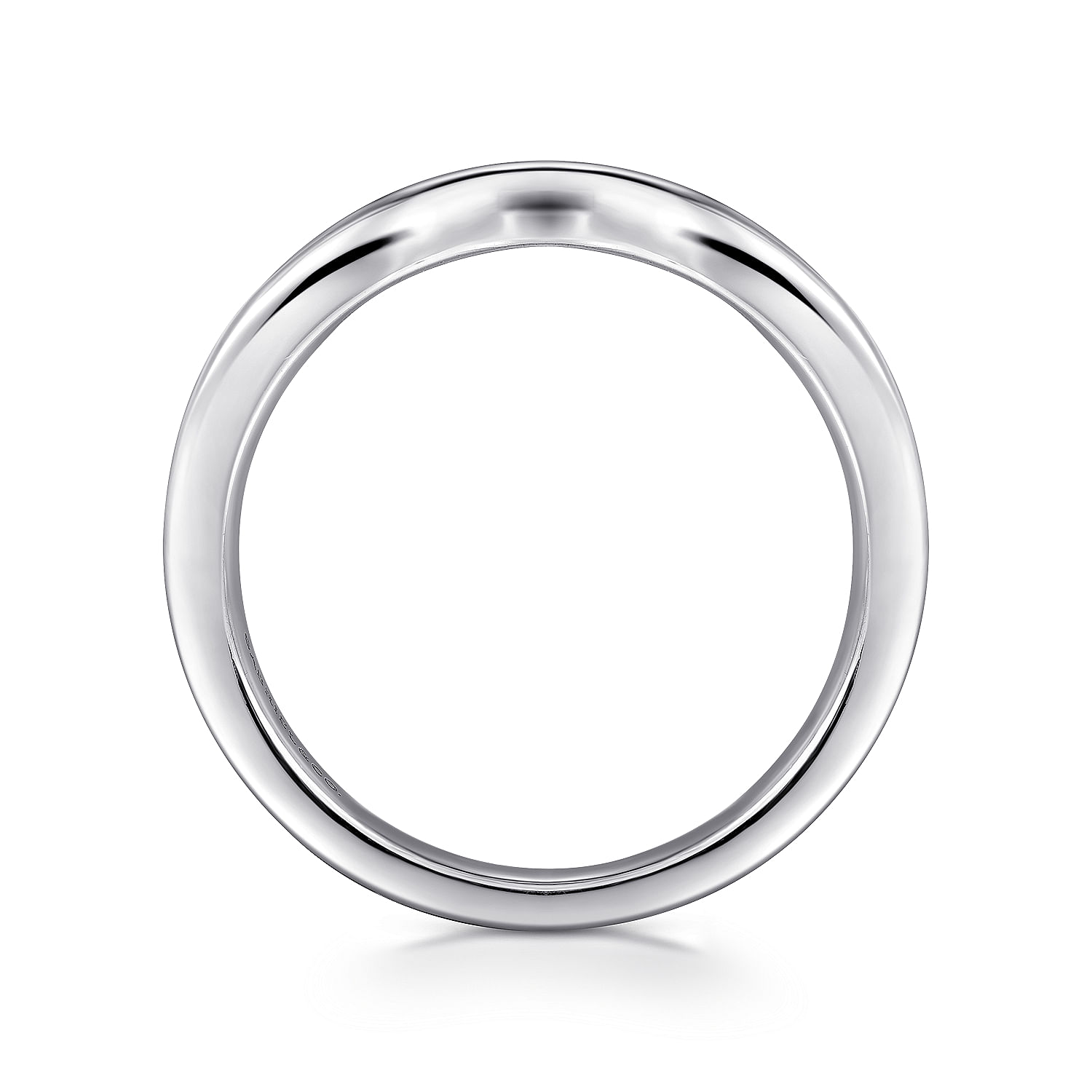 14k White Gold Diamond Curved Anniversary Band angle 2 14k White Gold Diamond Curved Anniversary Band angle 2