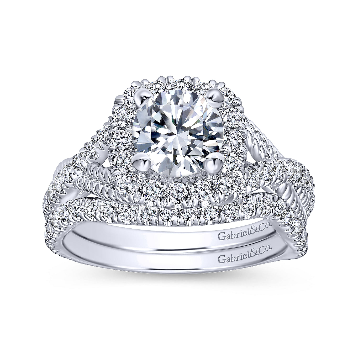 14k White Gold Diamond Curved Wedding Band angle 4 14k White Gold Diamond Curved Wedding Band angle 4