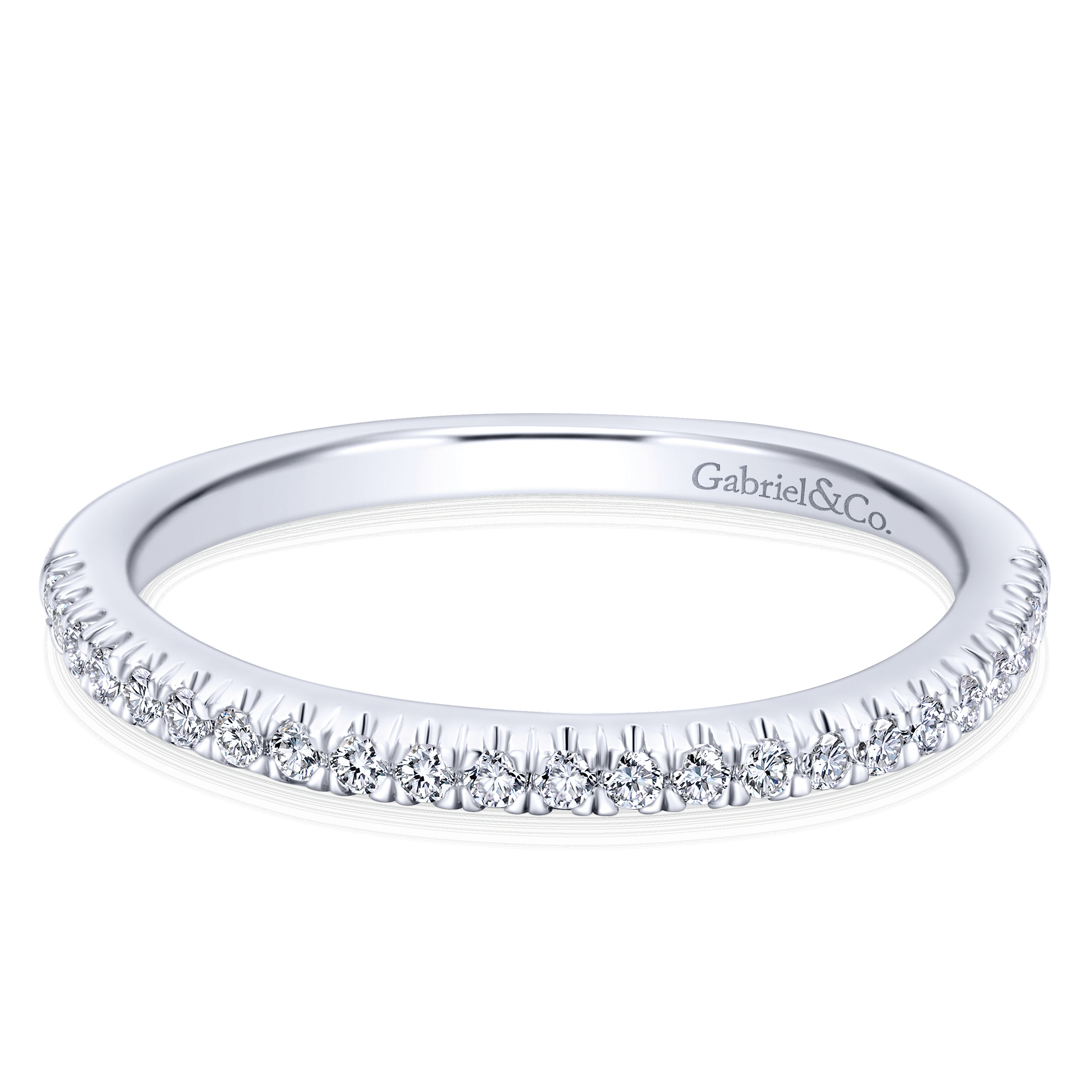 14k White Gold Diamond Curved 14k White Gold Diamond Curved