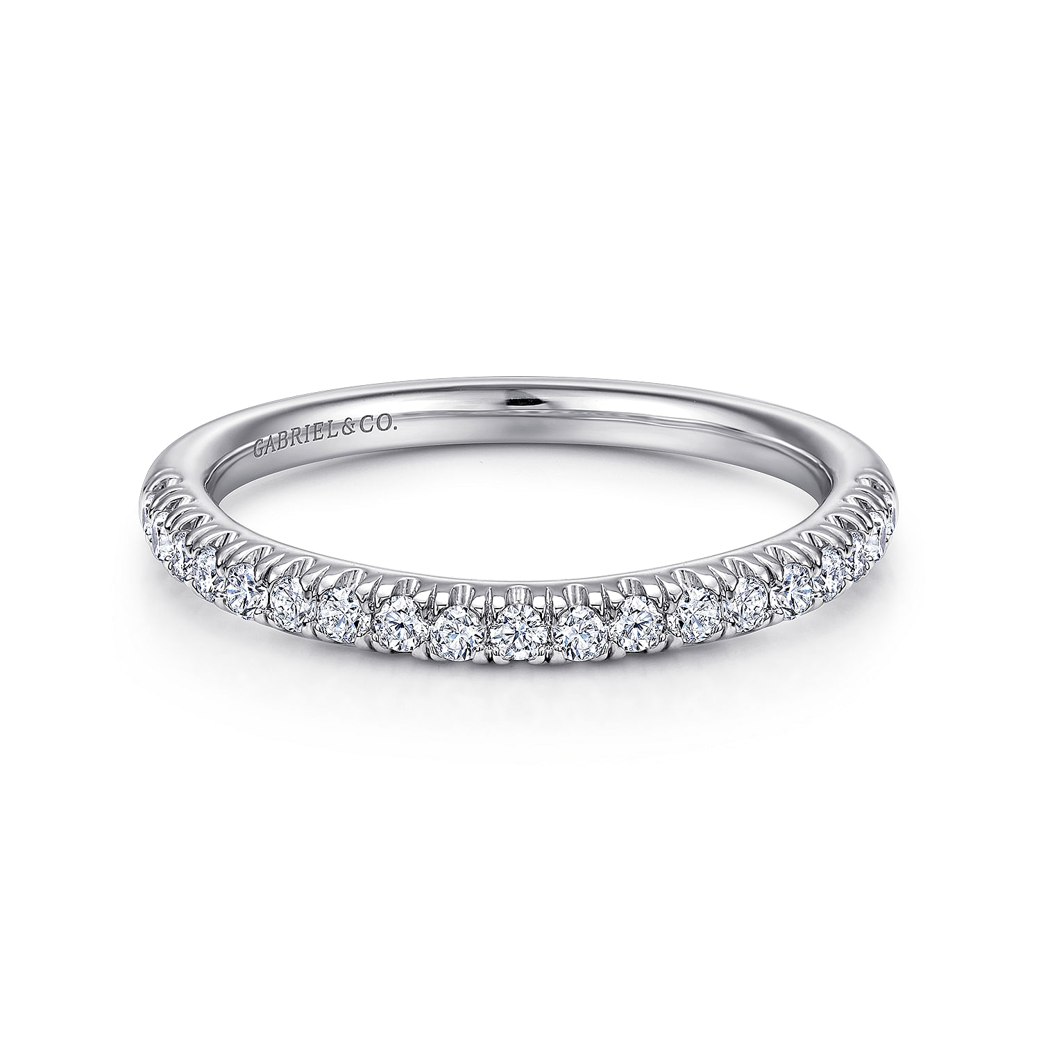 14k White Gold Diamond Curved 14k White Gold Diamond Curved