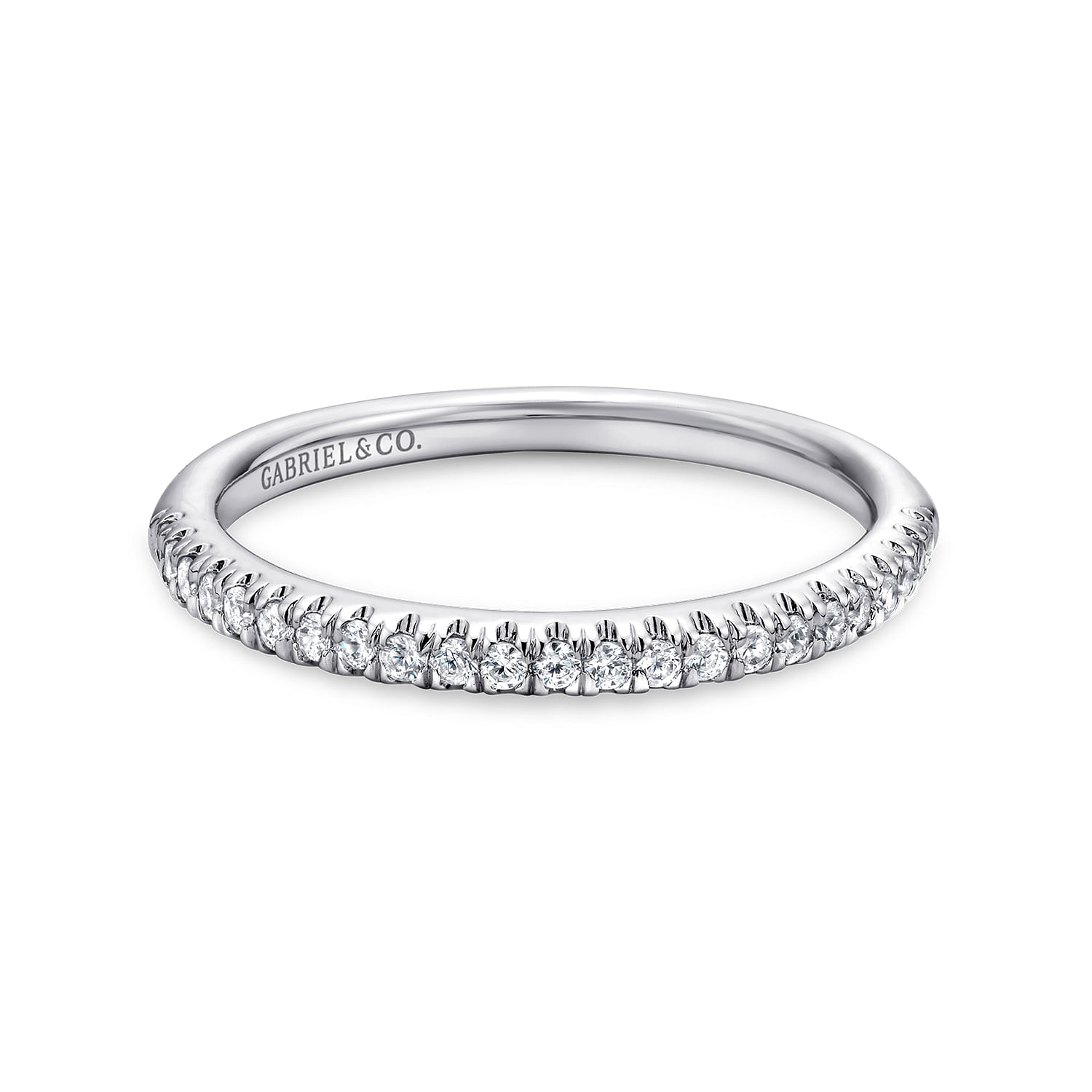 14k White Gold Diamond Curved 14k White Gold Diamond Curved