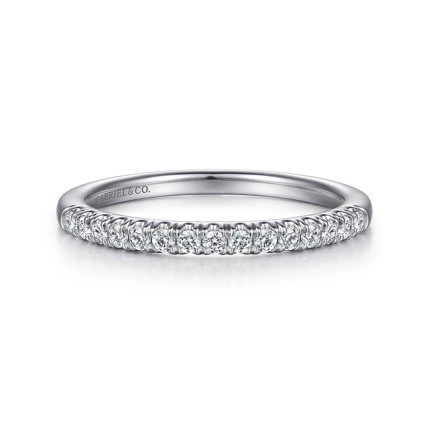 14k White Gold Diamond Curved 14k White Gold Diamond Curved