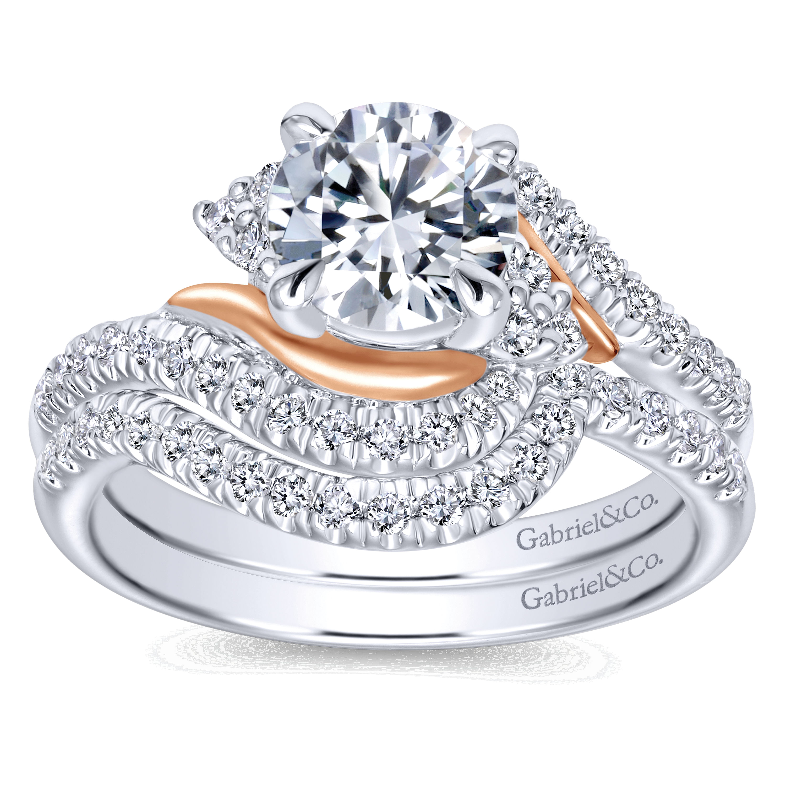 14k White Gold Diamond Curved Wedding Band angle 4 14k White Gold Diamond Curved Wedding Band angle 4