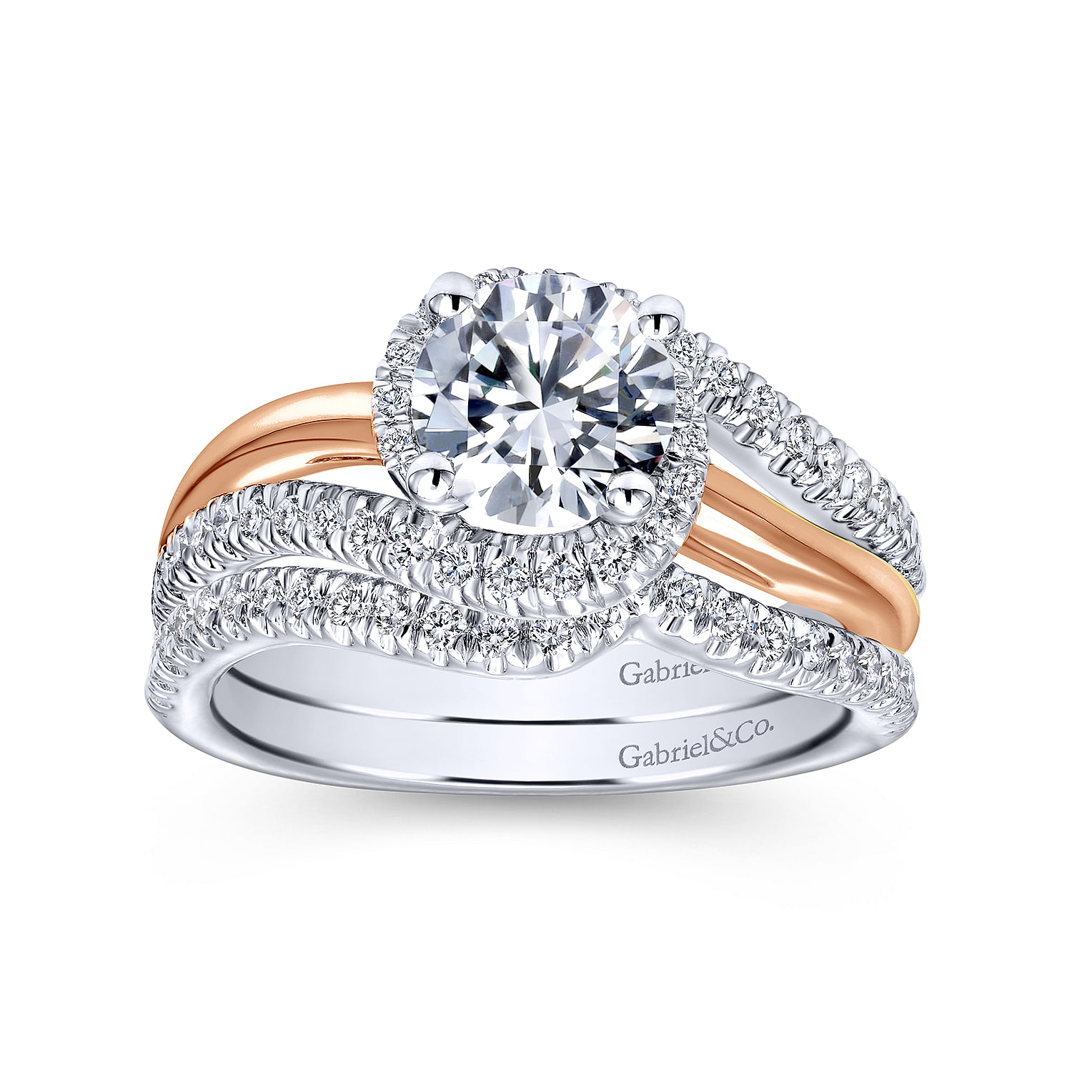 14k White Gold Diamond Curved Wedding Band angle 4 14k White Gold Diamond Curved Wedding Band angle 4
