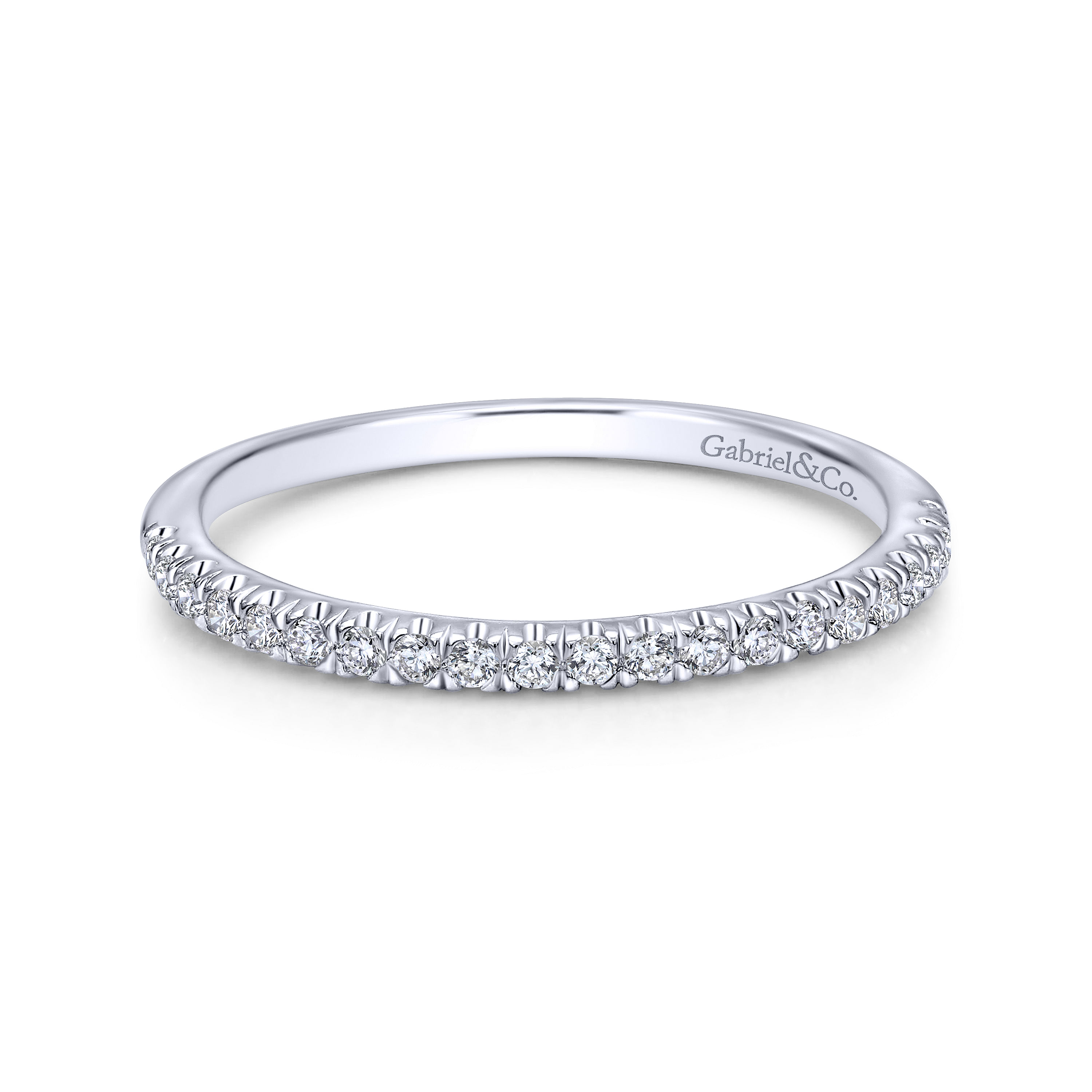 14k White Gold Diamond Curved 14k White Gold Diamond Curved