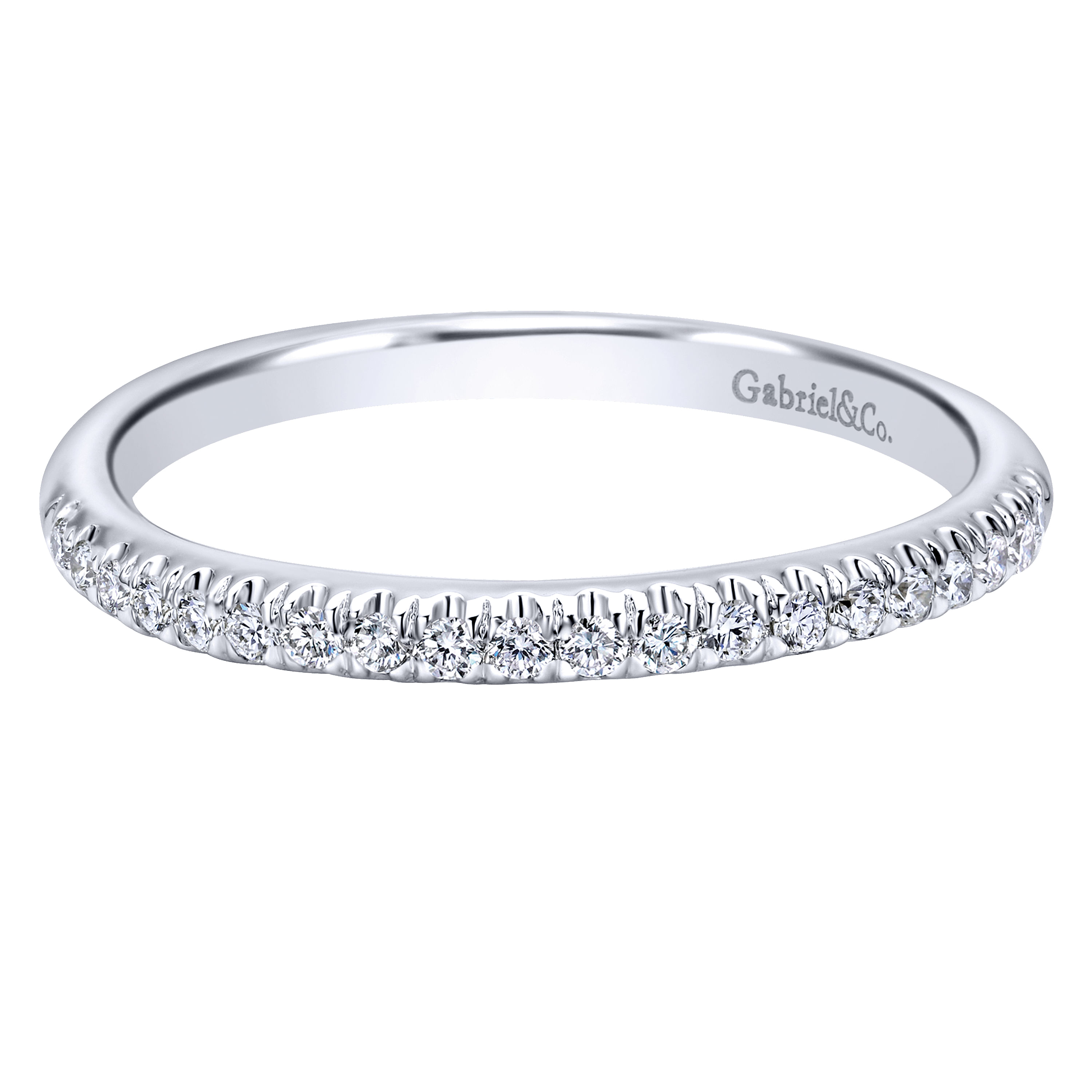 14k White Gold Diamond Curved 14k White Gold Diamond Curved
