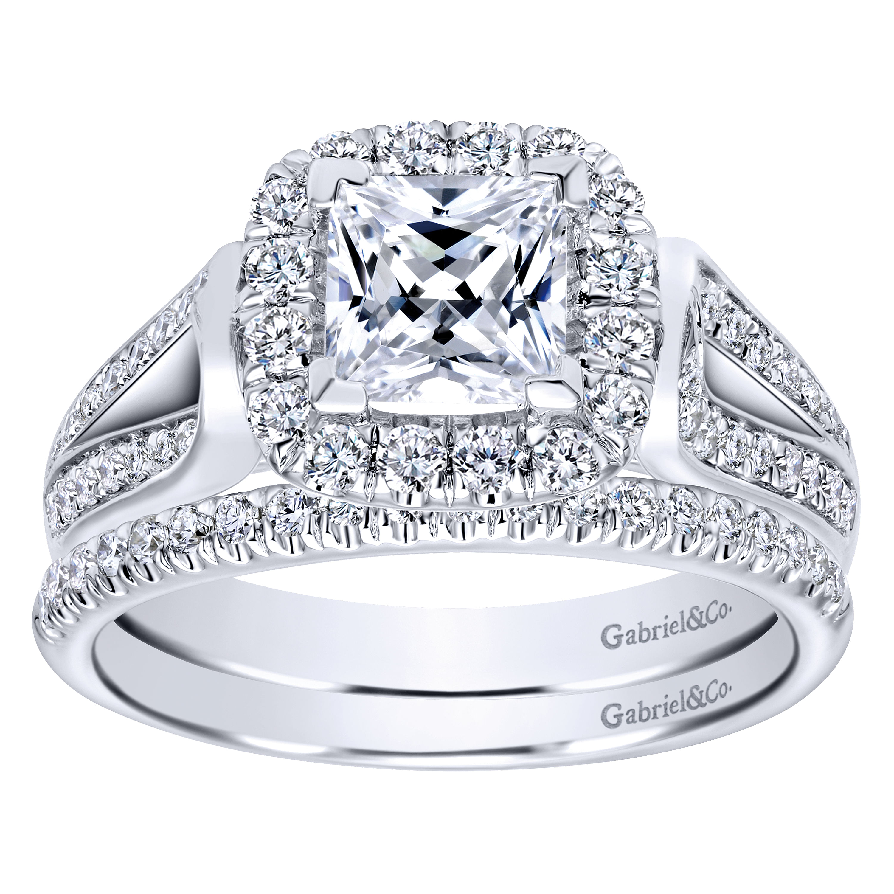 14k White Gold Diamond Curved Wedding Band angle 4 14k White Gold Diamond Curved Wedding Band angle 4