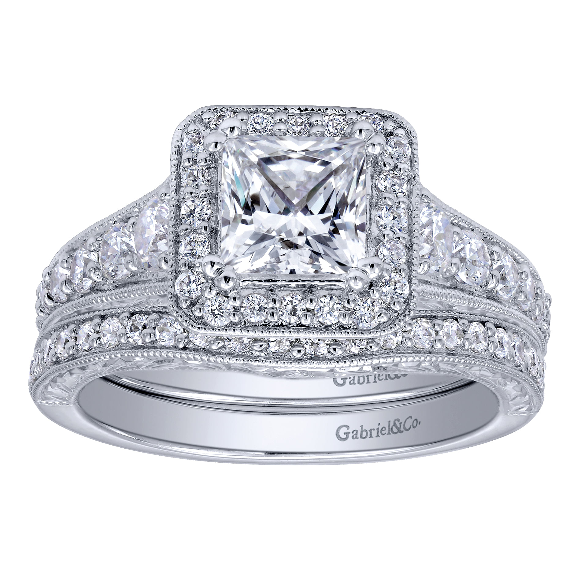 14k White Gold Diamond Curved Wedding Band angle 4 14k White Gold Diamond Curved Wedding Band angle 4