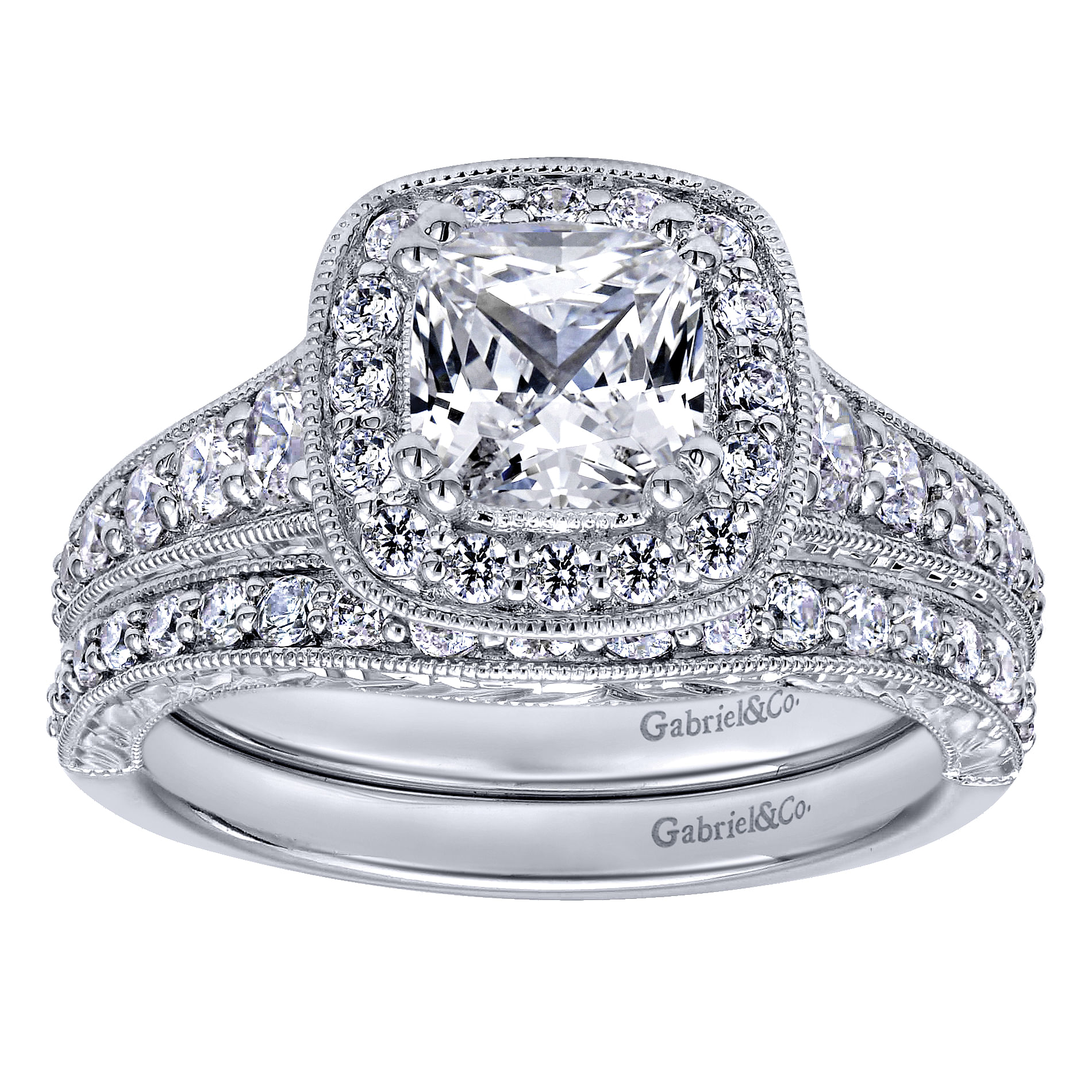 14k White Gold Diamond Curved Wedding Band angle 4 14k White Gold Diamond Curved Wedding Band angle 4