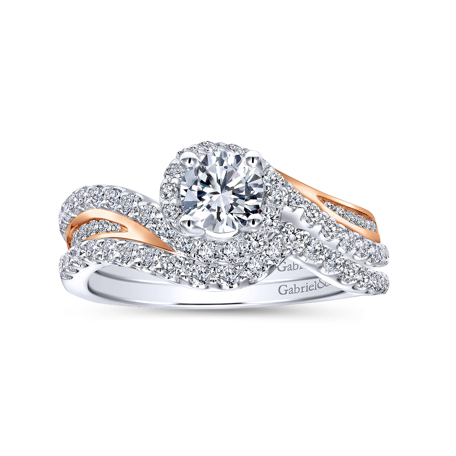 14k White Gold Diamond Curved Wedding Band angle 4 14k White Gold Diamond Curved Wedding Band angle 4