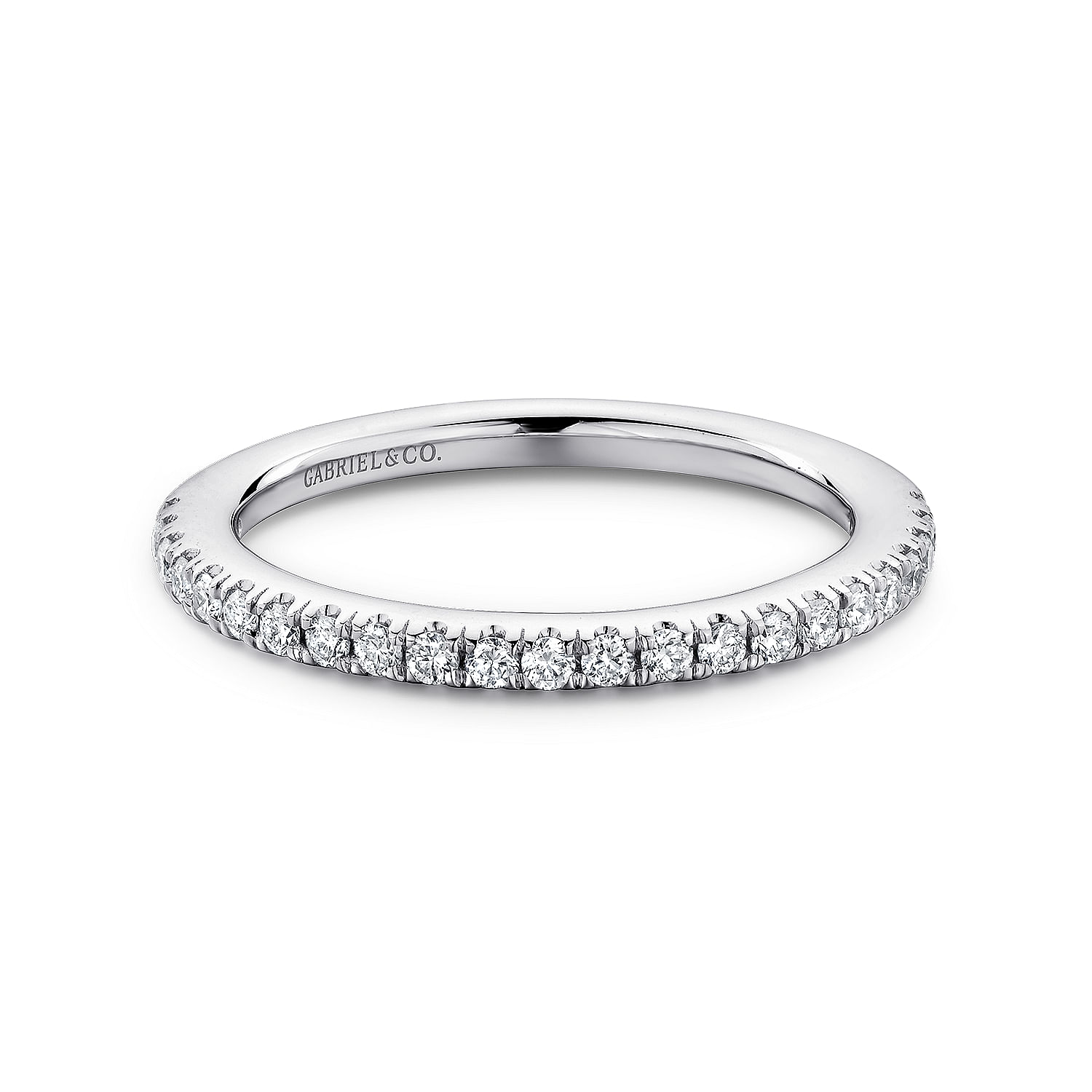 14k White Gold Diamond Curved 14k White Gold Diamond Curved